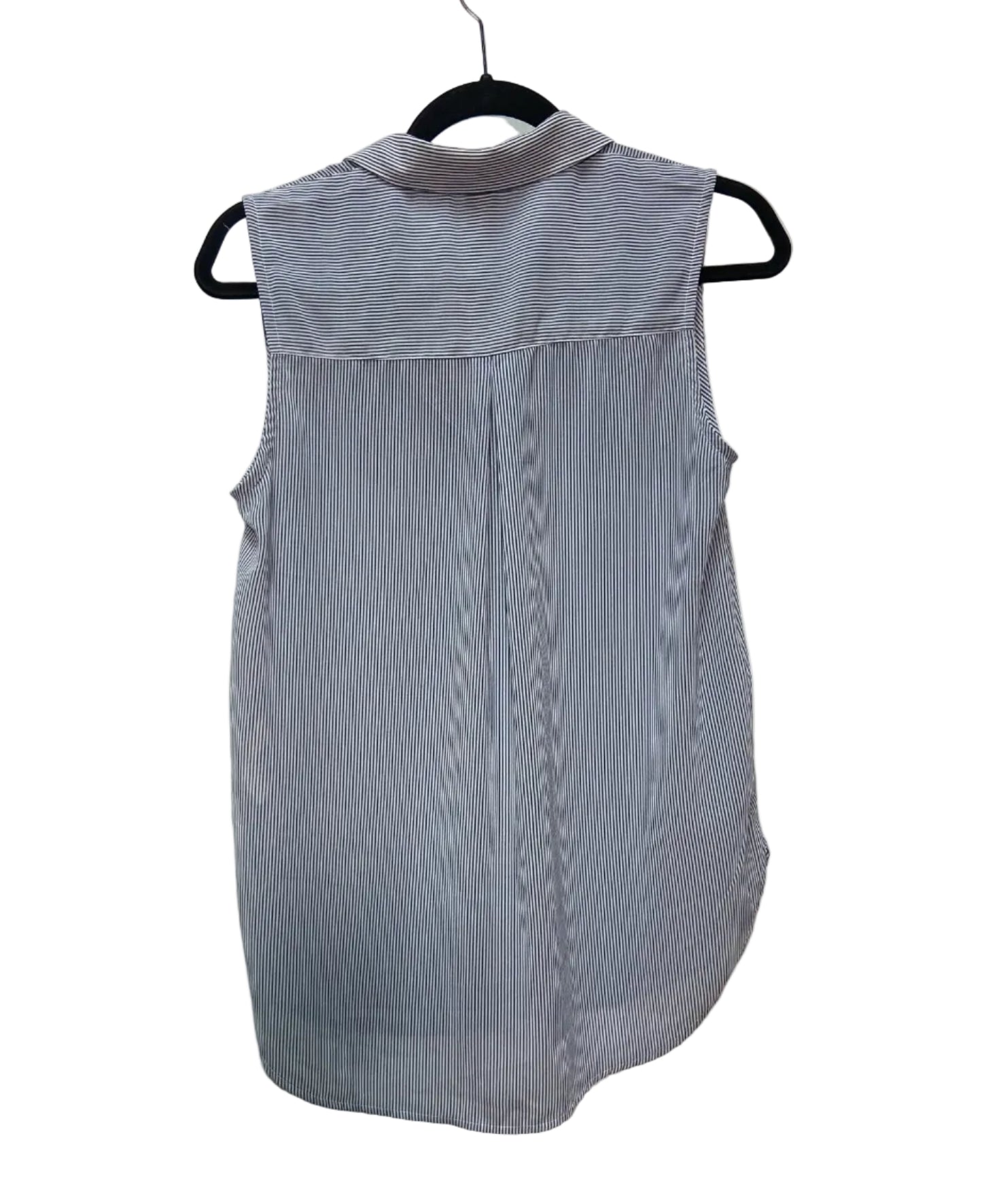 Size 2 H & M Blue White Stripe Ladies Top