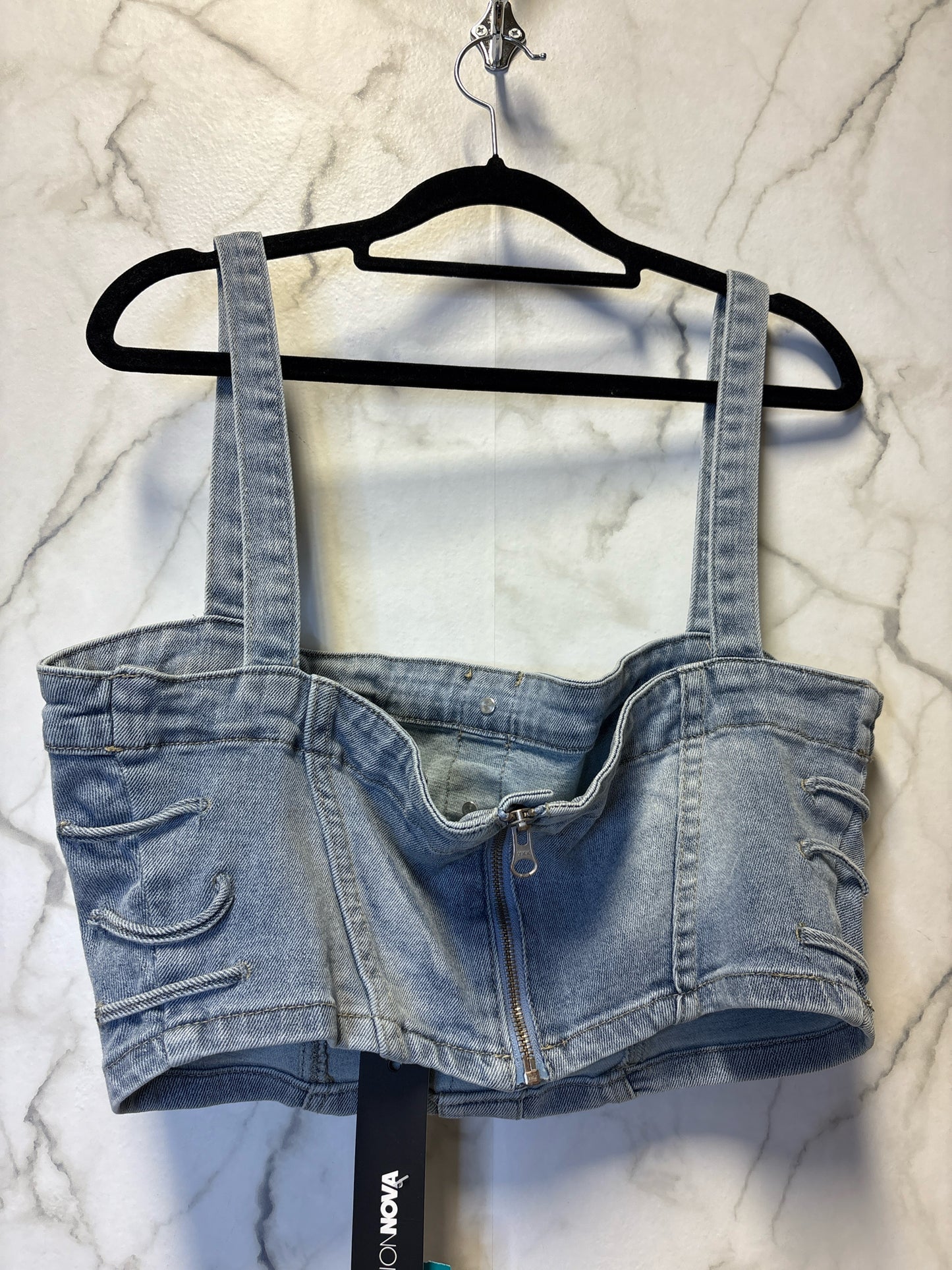 Size M Fashion Nova Denim Ladies Top