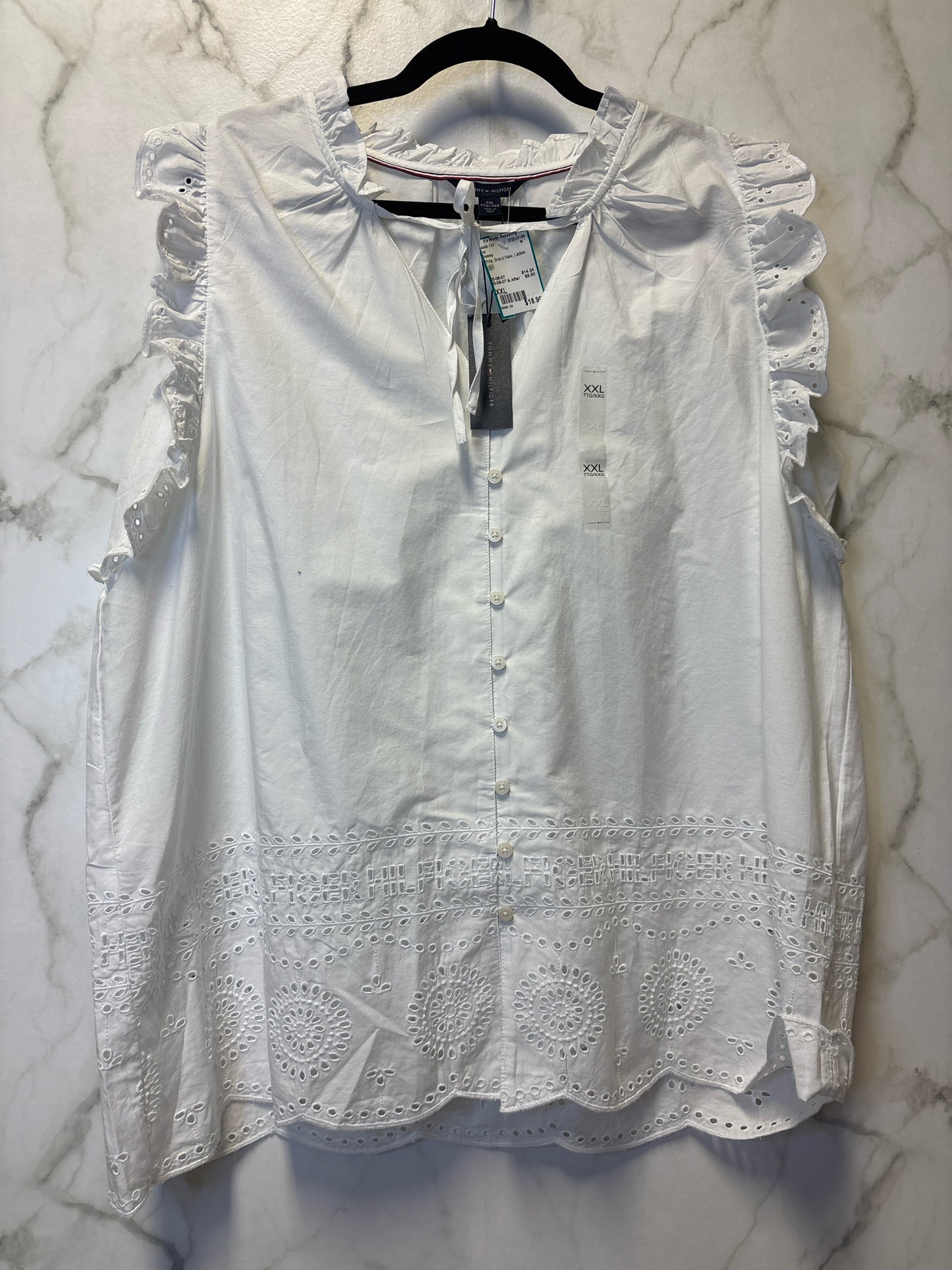 Size XXL Tommy White Brand New Ladies Top
