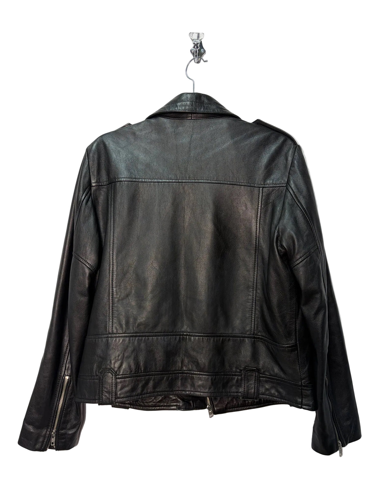 Size M Black Leather Ladies Jacket