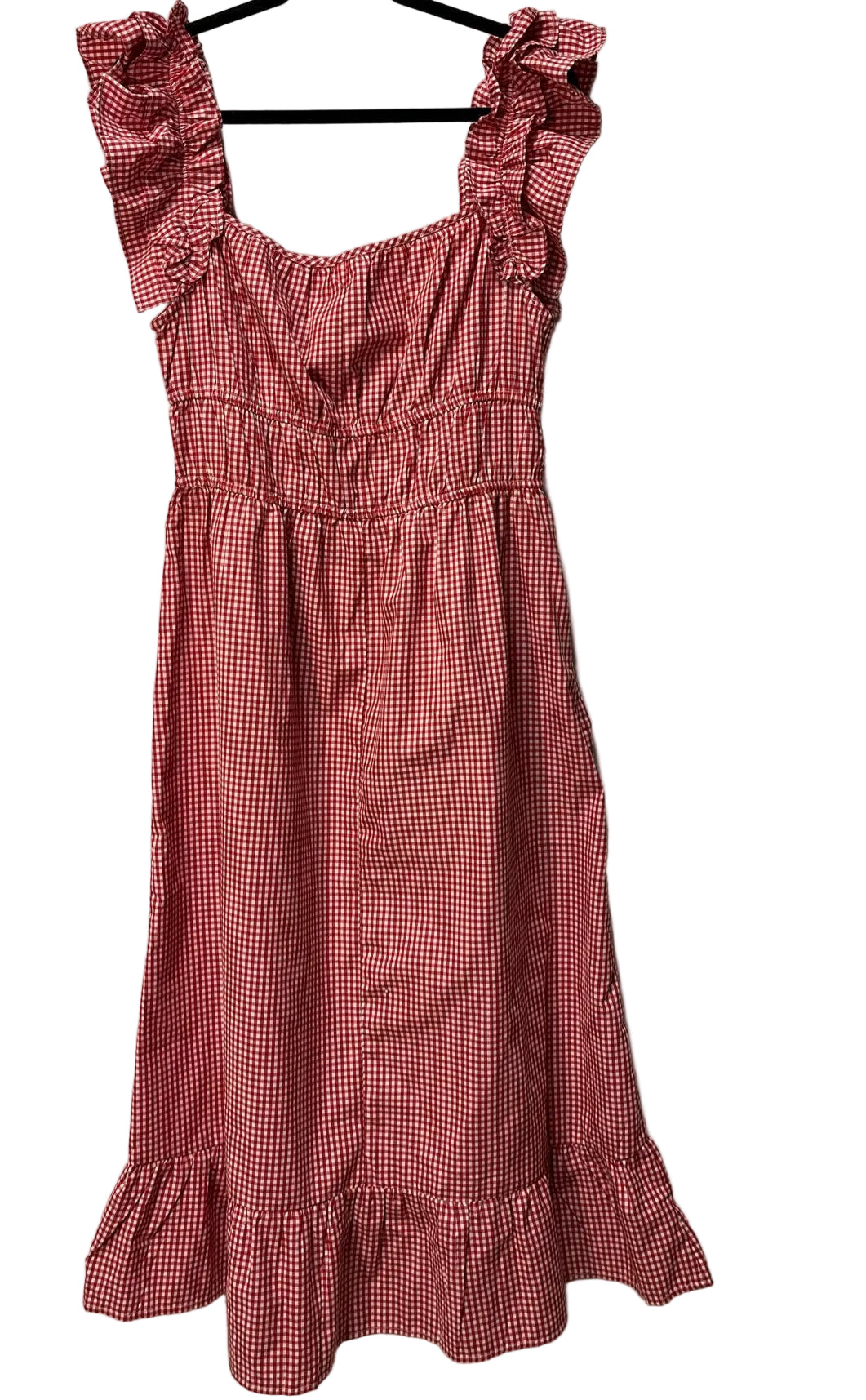 Size XL Red White Checkered Ladies Dress