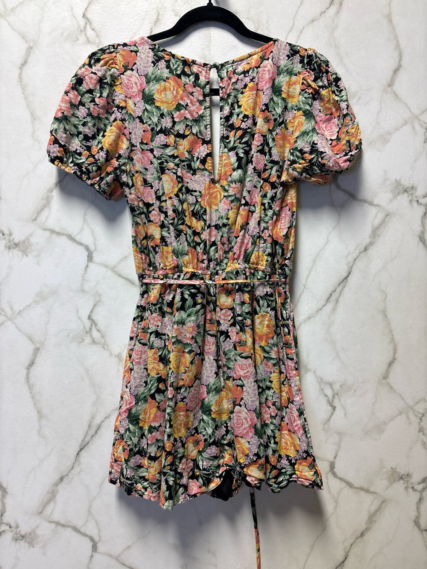 Size S American Eagle Yellow Green Floral Ladies Romper