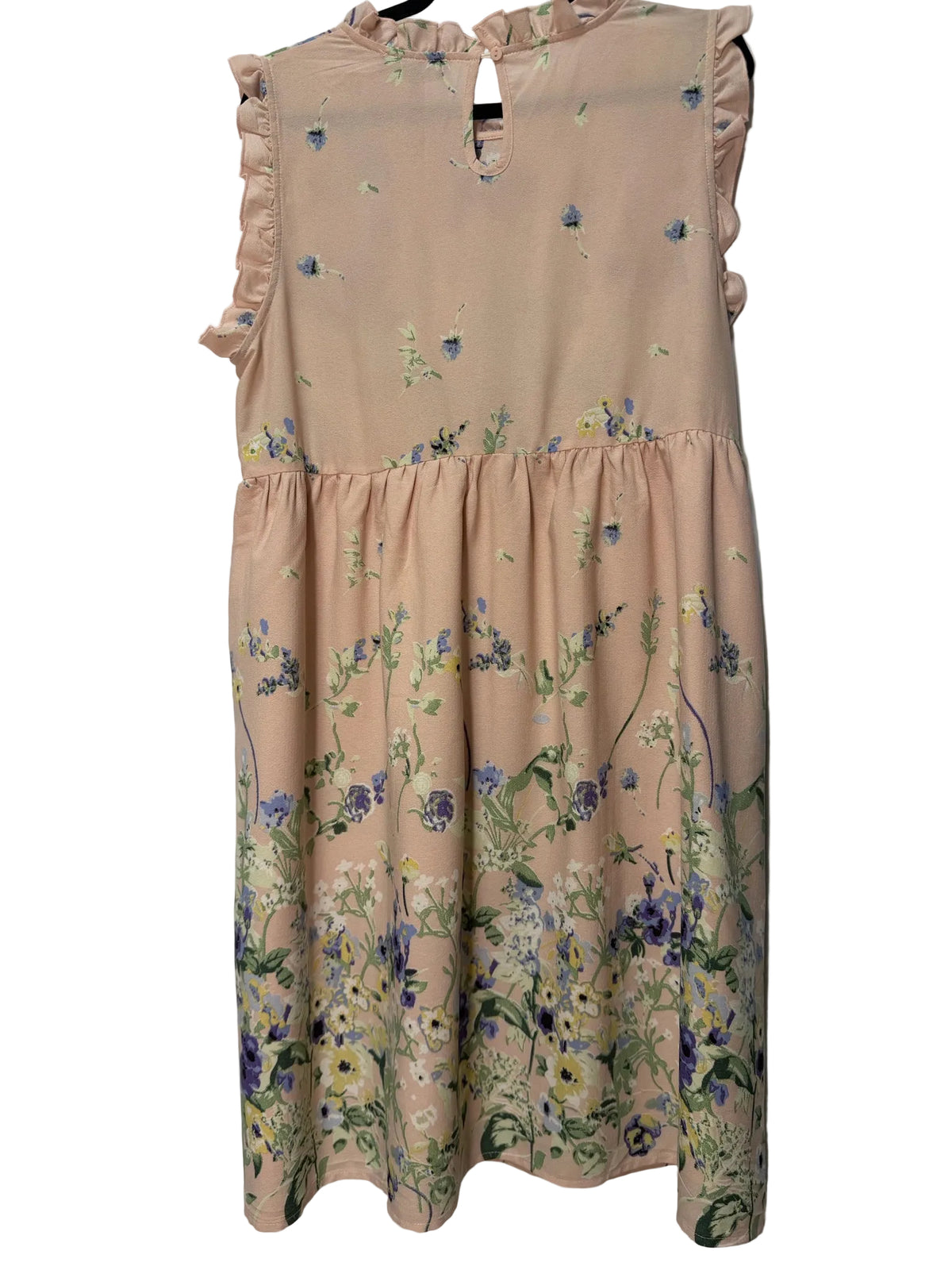 Size L Pink Green Floral Ladies Brand New Dress