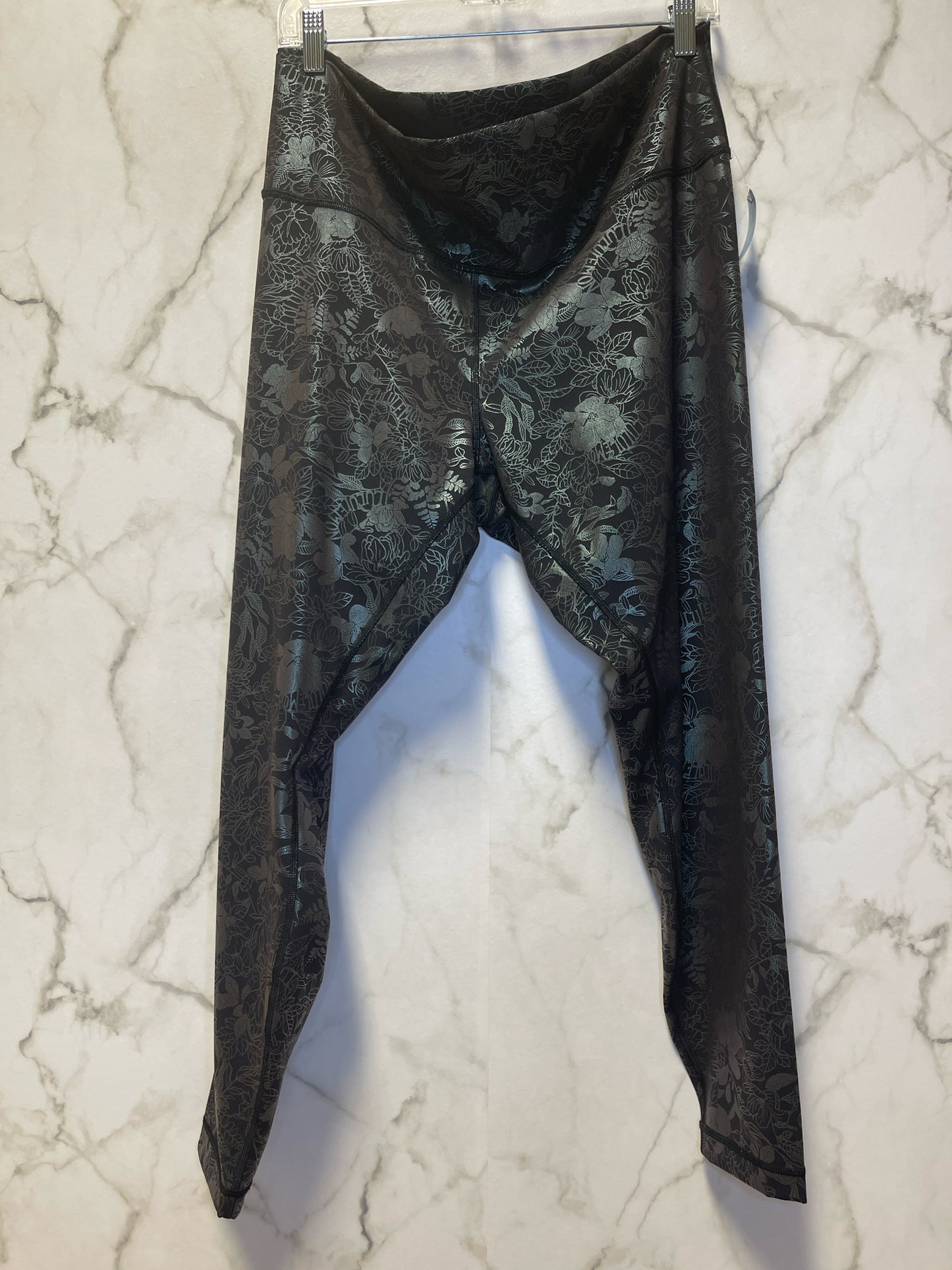 Size 20 Lululemon Black Green Floral Ladies Pants