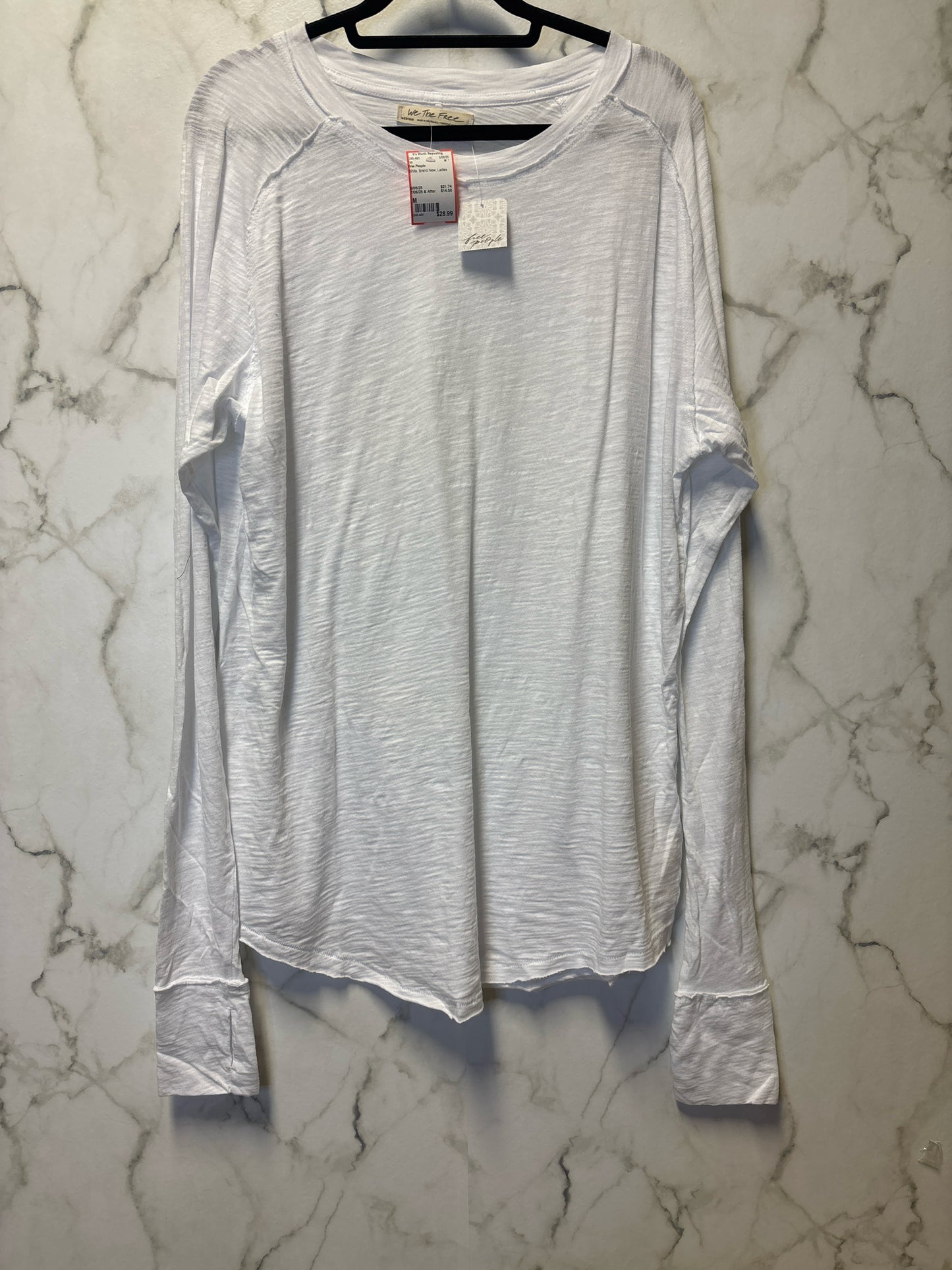 Size M Free People White Brand New Ladies Top
