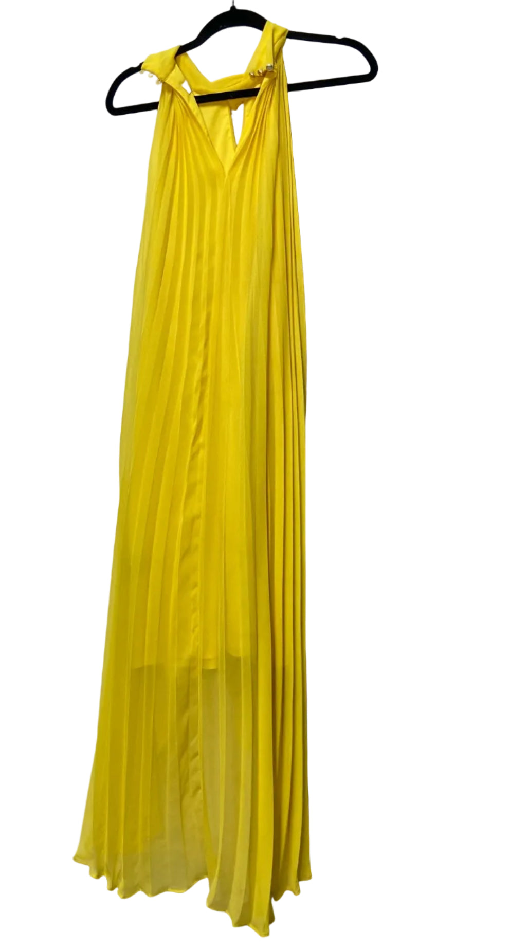 Size XS Ted Baker Yellow pleated Ladies Dress