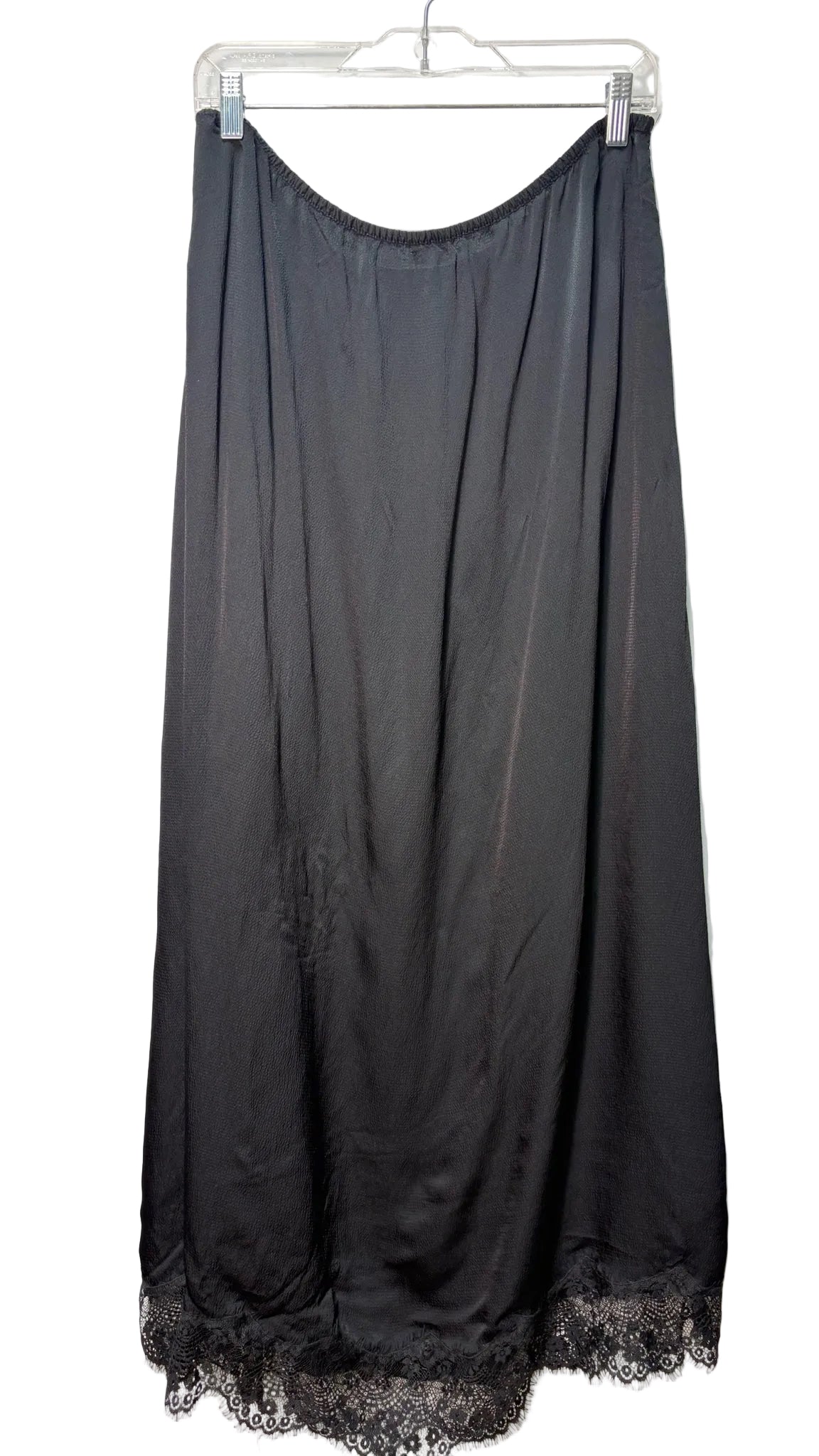 Size XL Aeri Black Satin Ladies Skirt