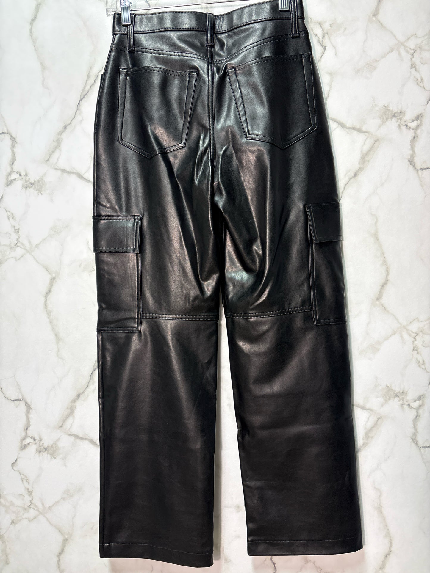 Size 27 Abercrombie Black Brand New Vegan Leather Ladies Pants
