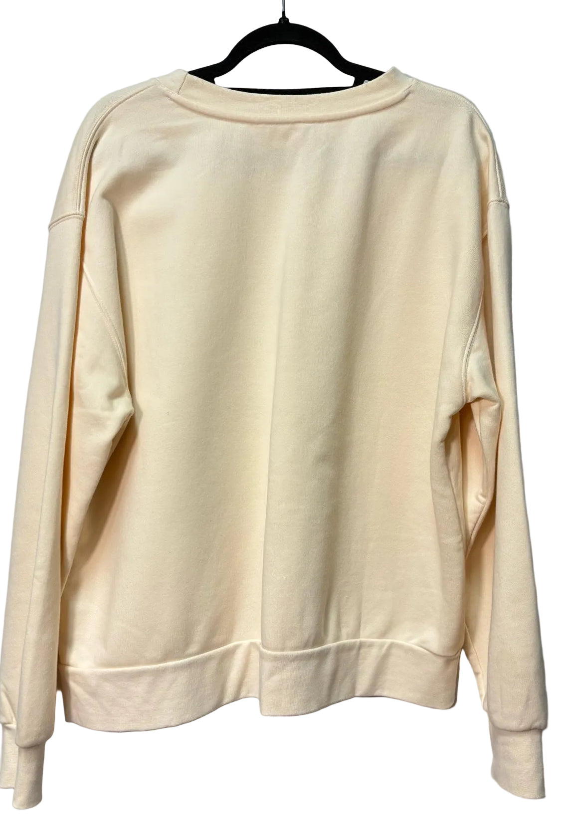 Size L Butter Yellow Graphic Ladies Sweater