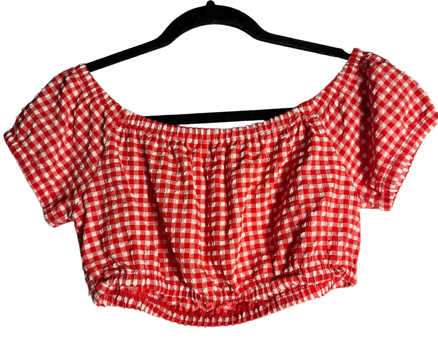 Size M Wilfred Red White Checkered Ladies Top