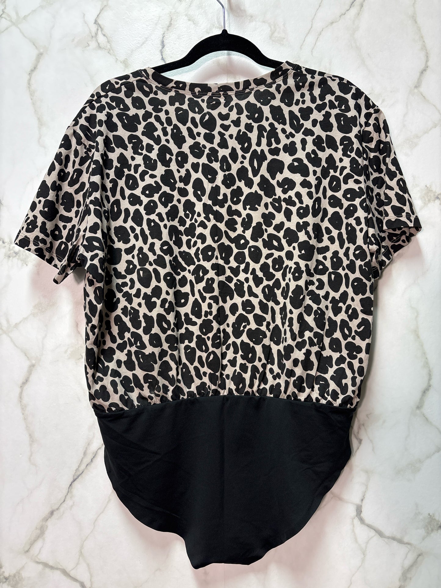 Size L Smash + Tess Black Bronze Animal Print Ladies Bodysuit