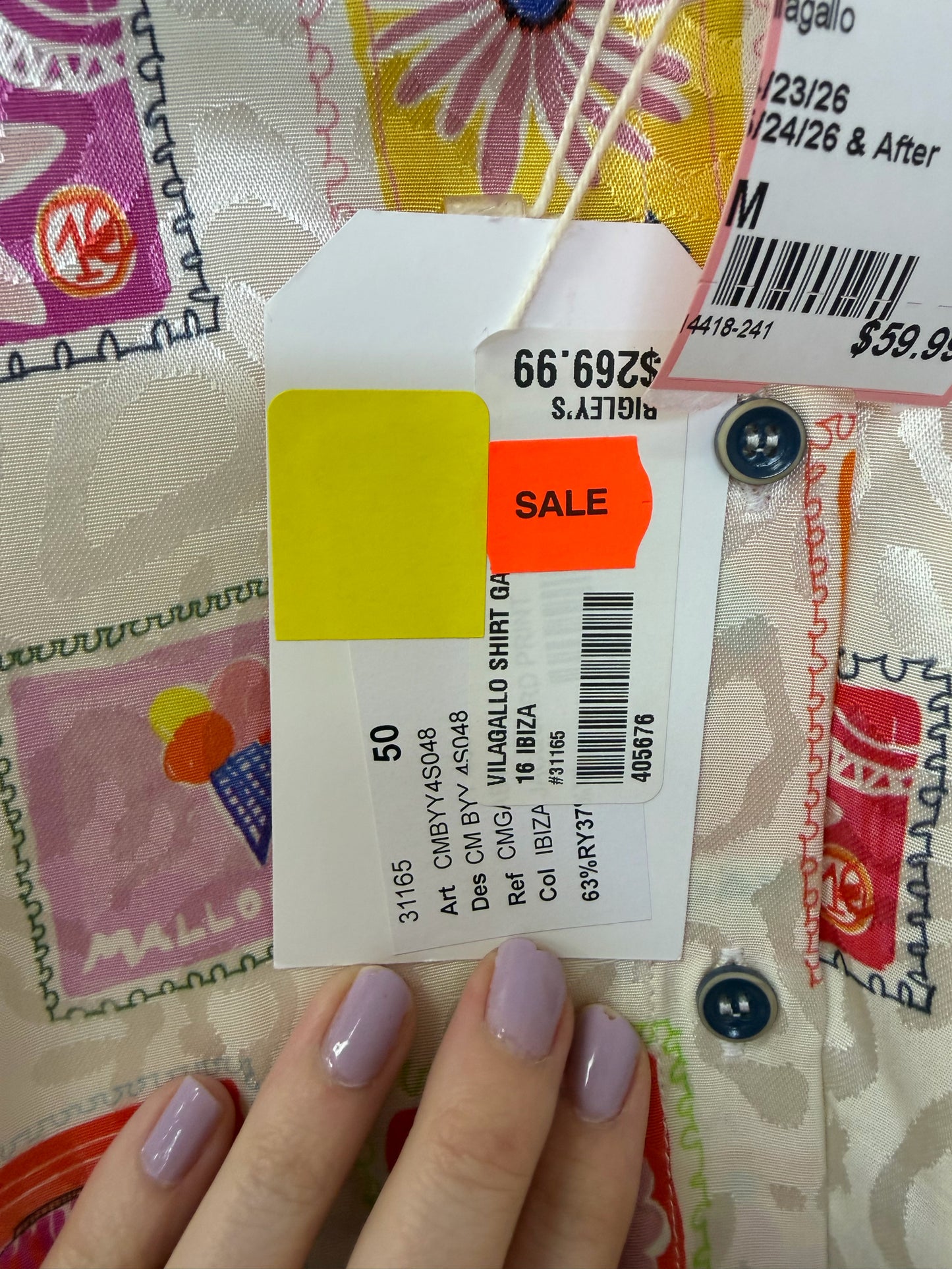 Size M Beige Multi Brand New Ladies Top
