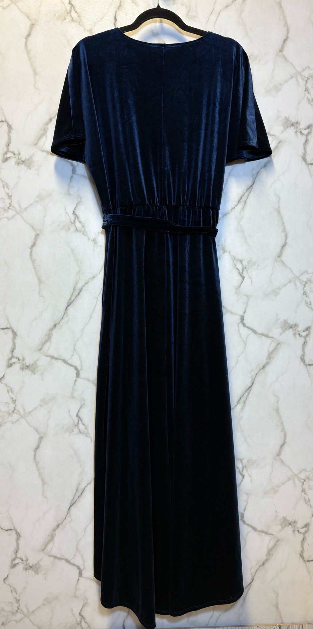 Size L Lux Blue Velvet Ladies Dress