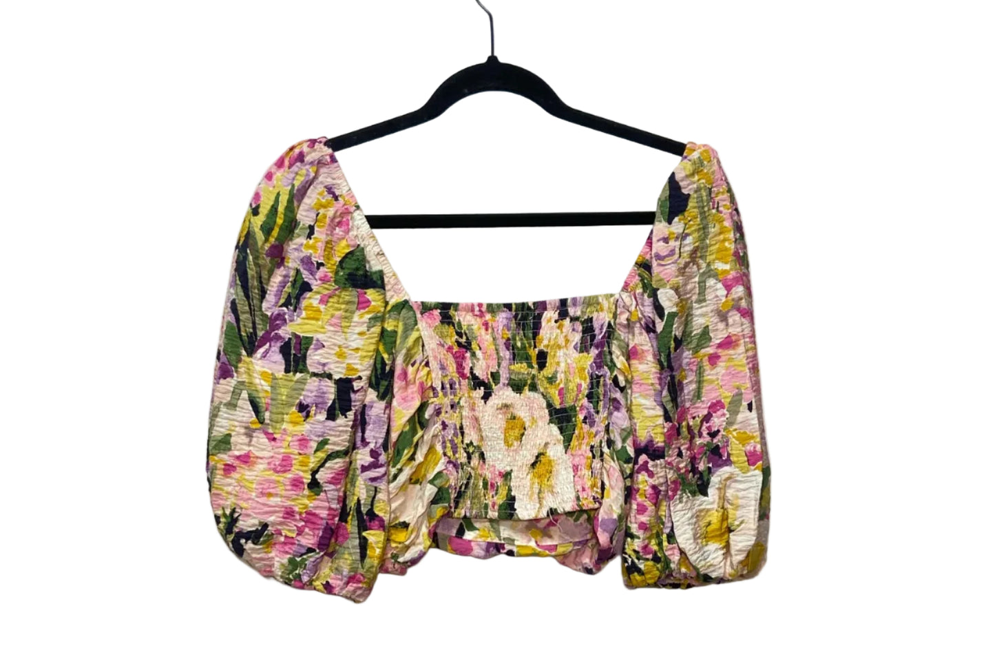 Size M H & M Multi-Color Floral Ladies Top
