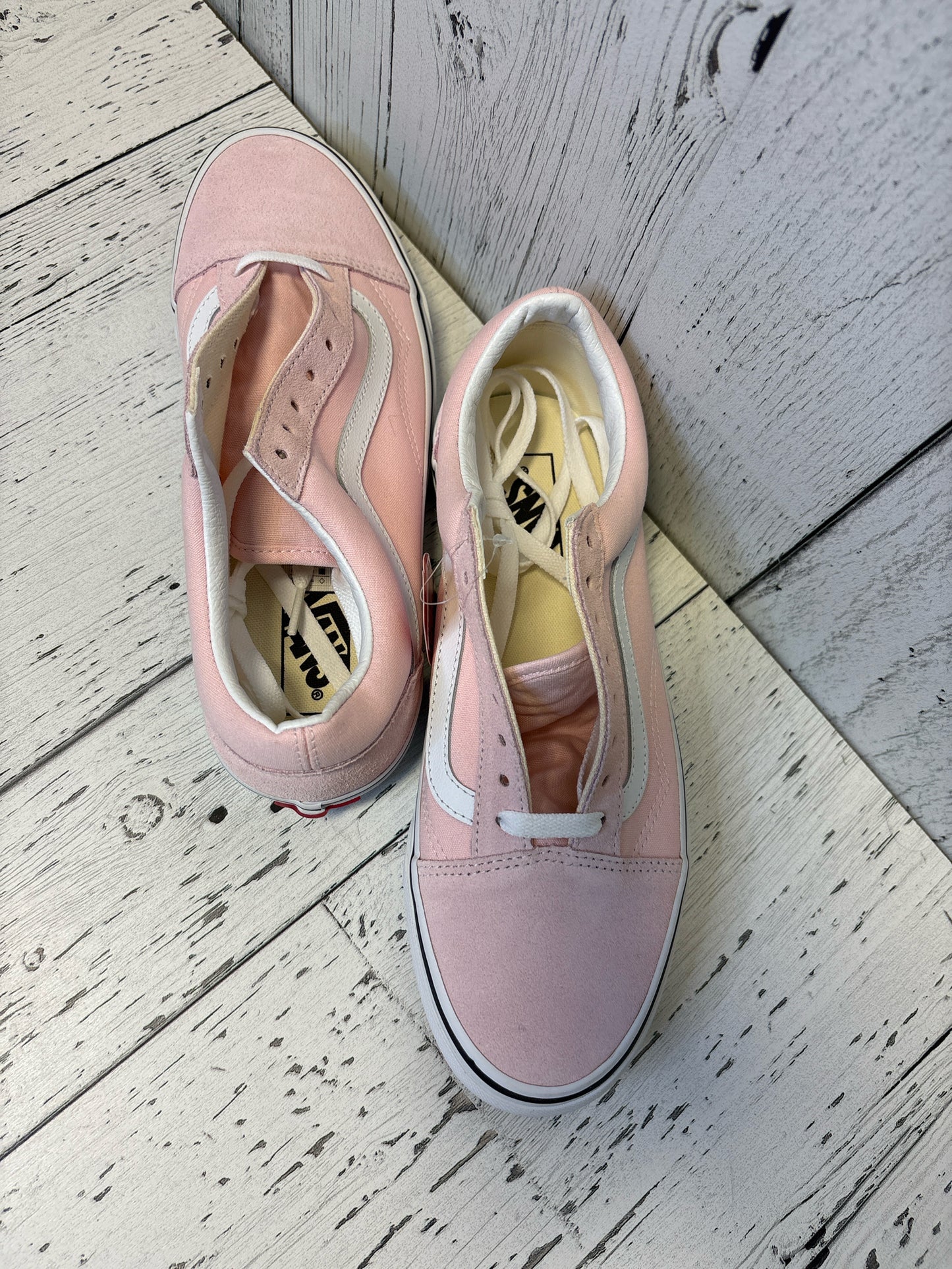 Size 10 Vans White Ladies Footwear/Ladies