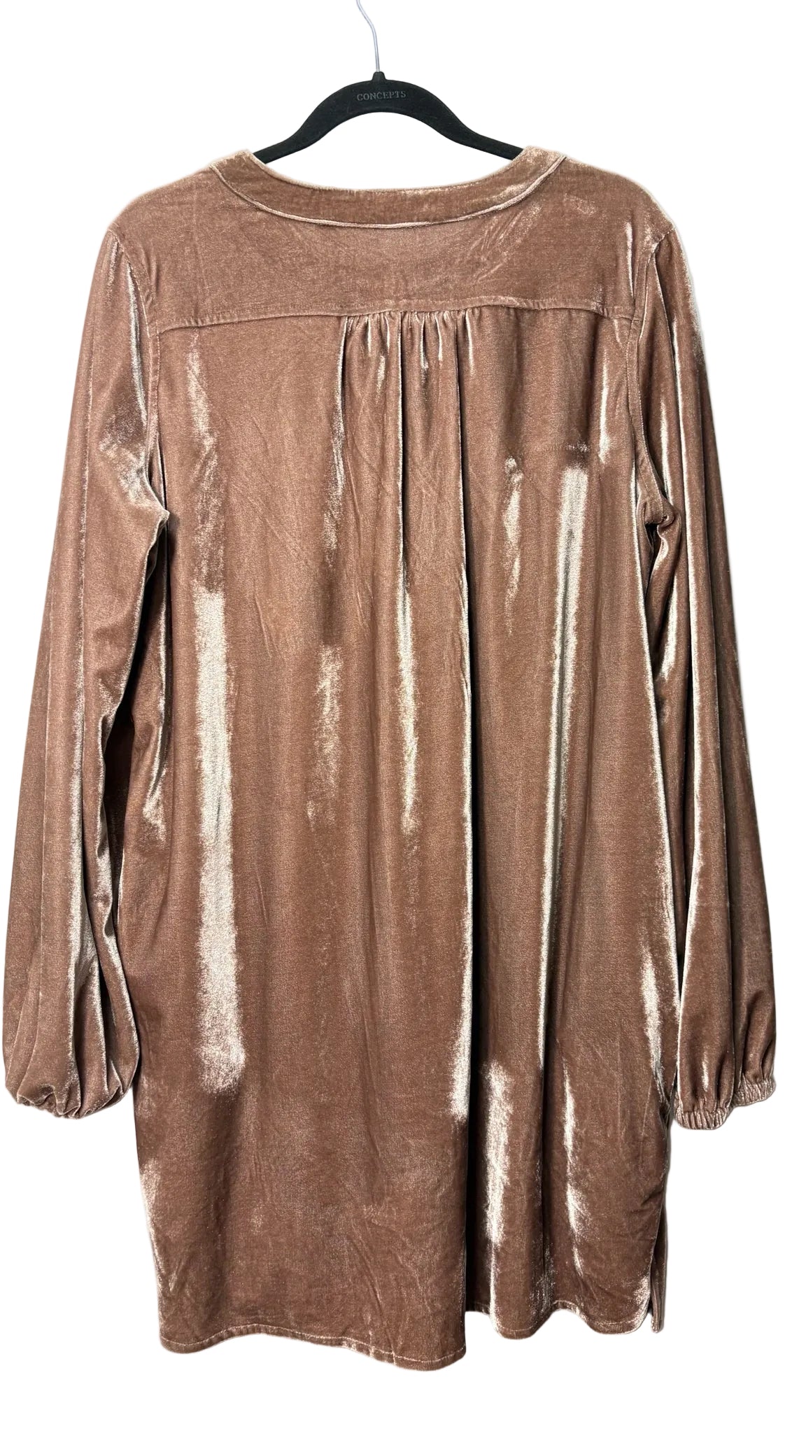Size M Easel Bronze Velvet Ladies Dress