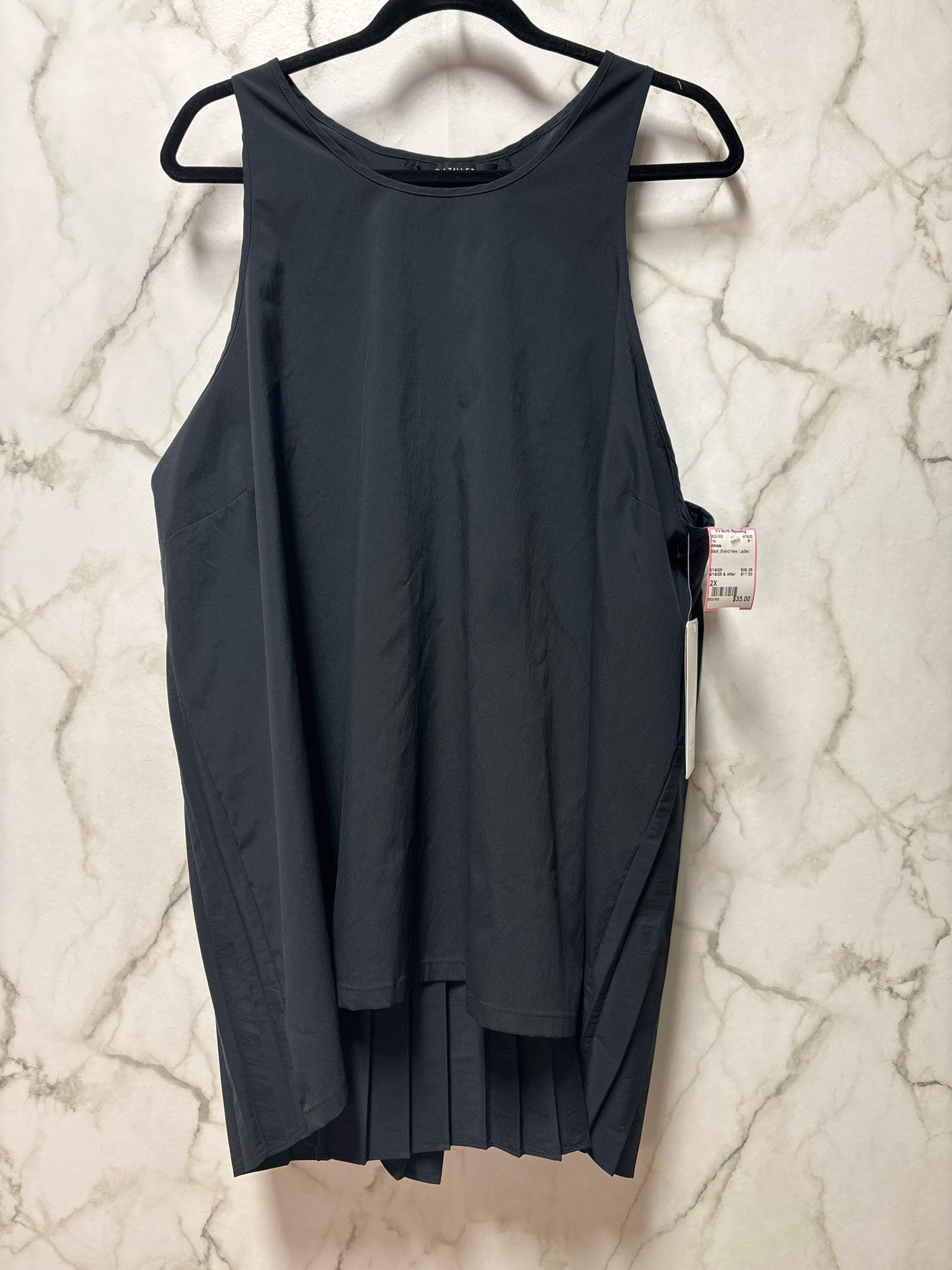 Size 2X Athleta Black Brand New Ladies Top
