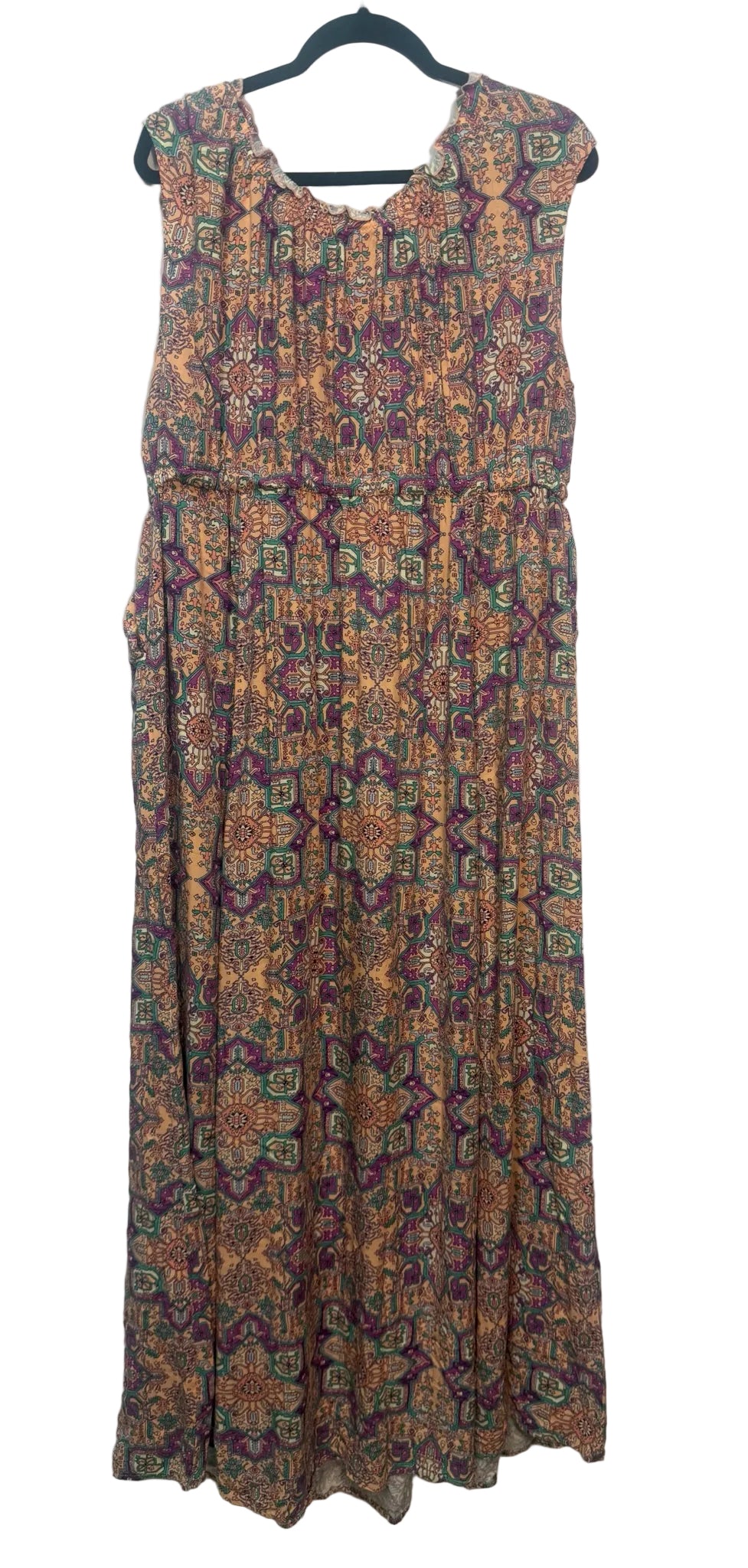 Size 2 Torrid Peach Pink Print Ladies Dress