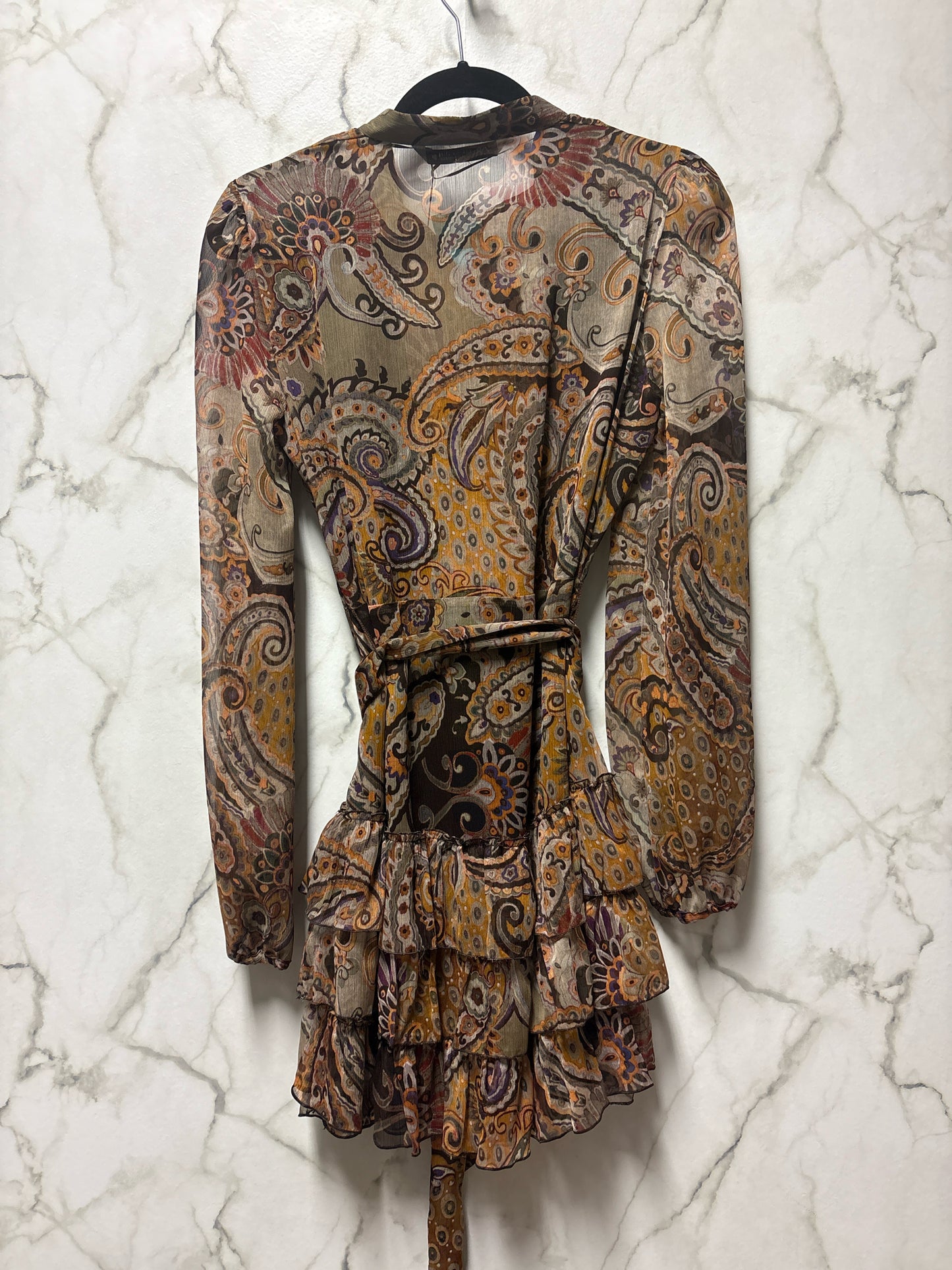 Size M Zara Rust Brown Brand New Ladies Dress