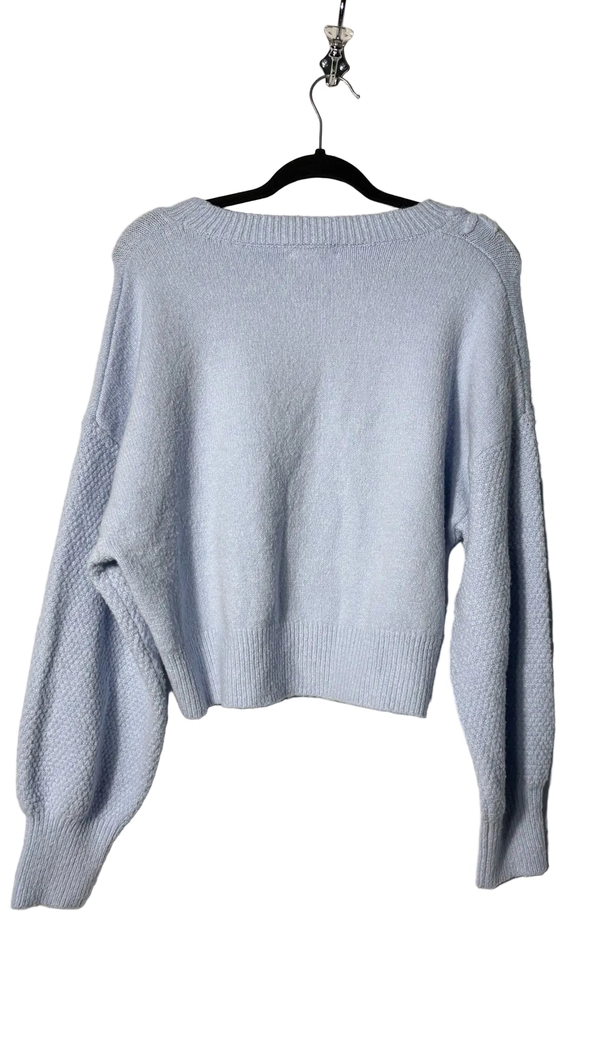 Size L Blue Flower Ladies Sweater