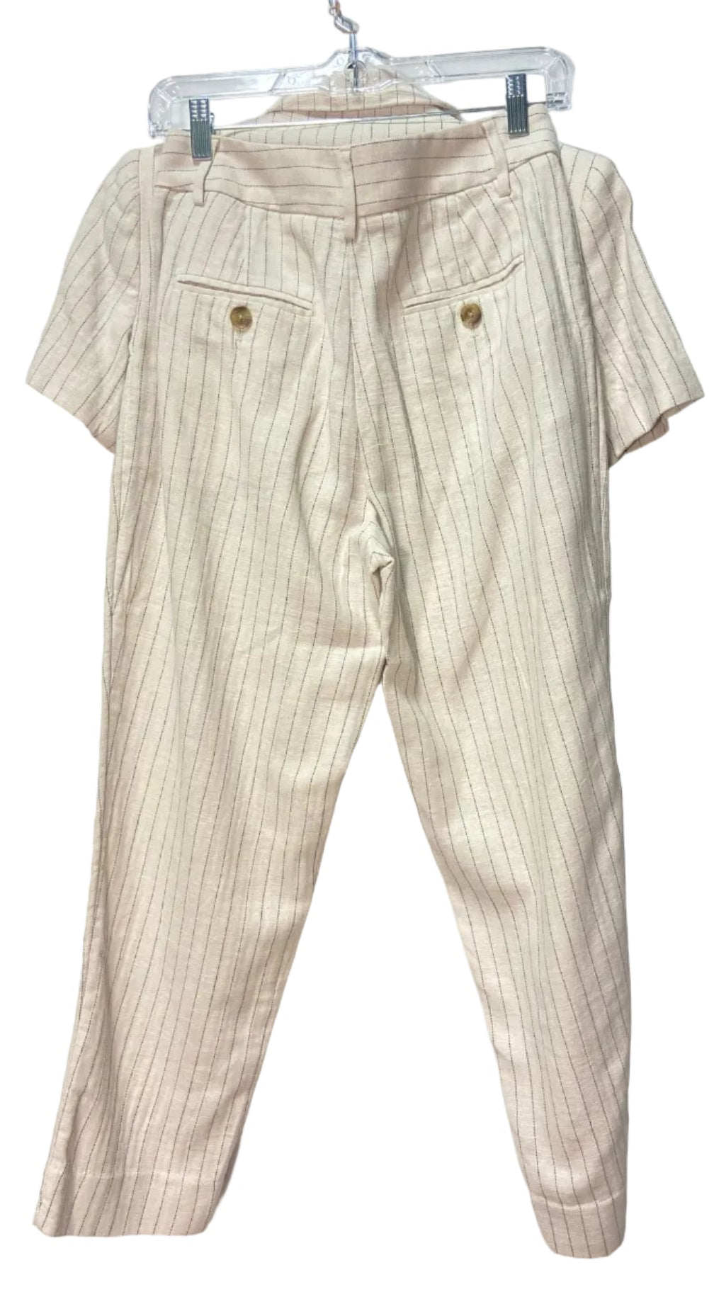 Size XS Banana Republic Beige Stripe Ladies 2 Part Top