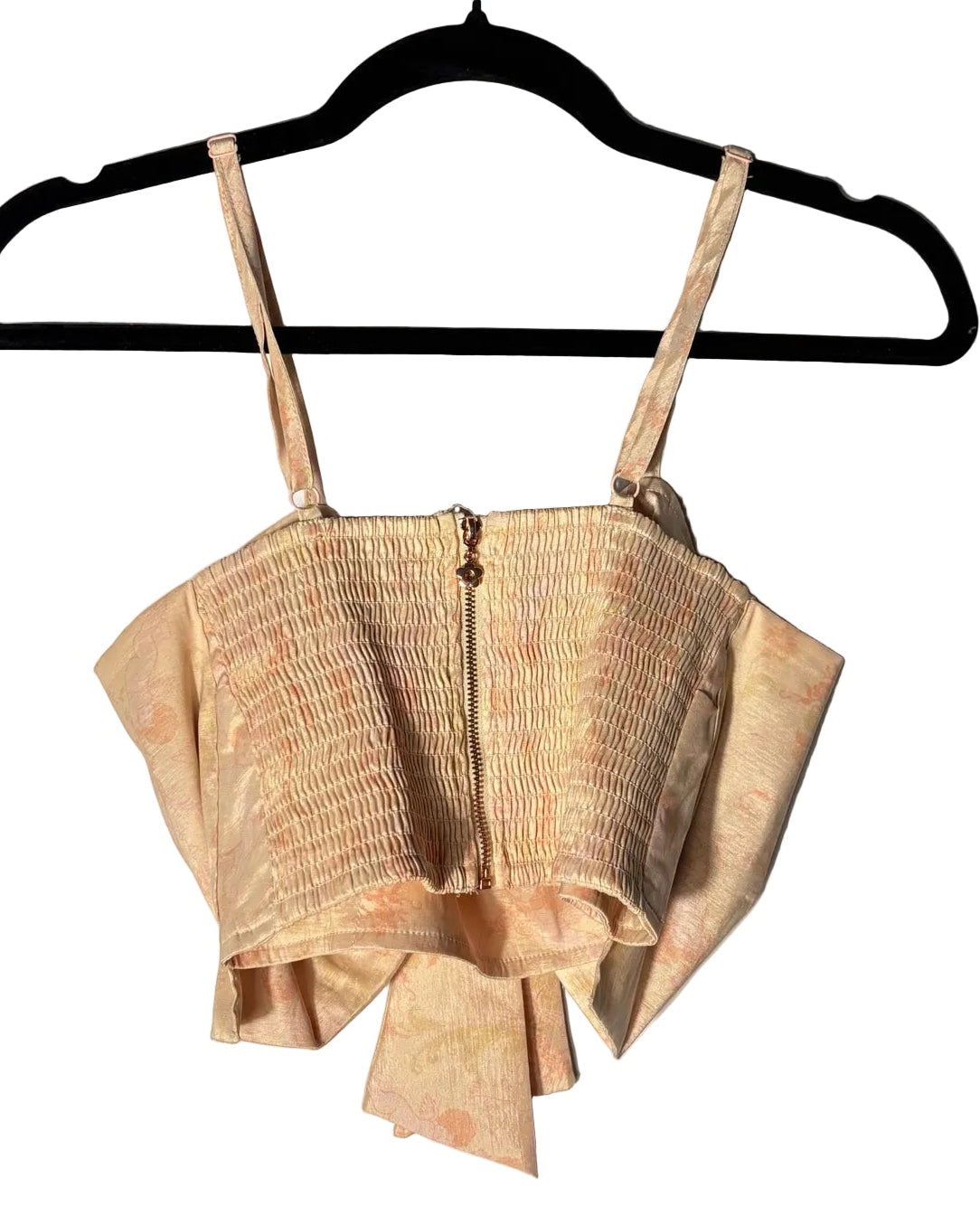 Size M Kimchi Blue Beige Pink Bow Ladies Top