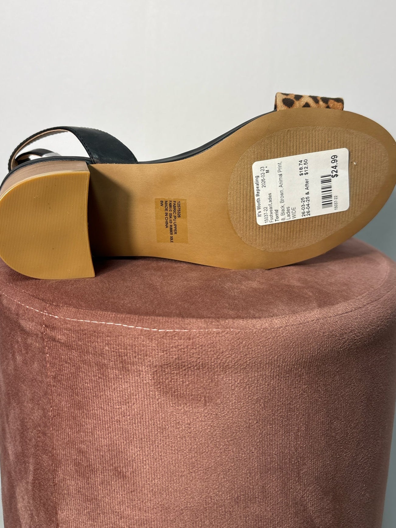 Torrid Black Brown Animal Print Ladies Footwear/Ladies