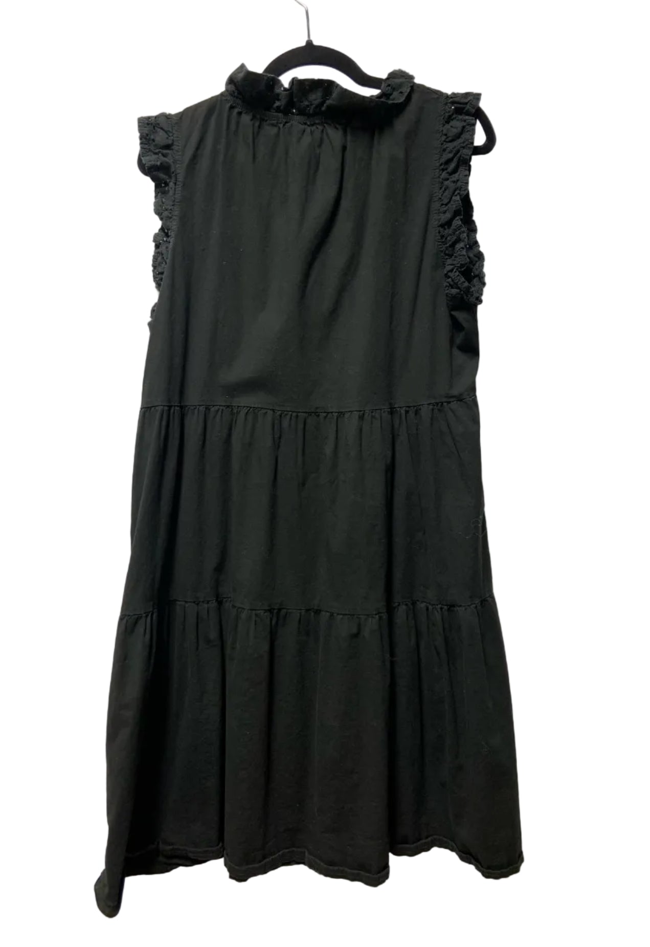 Size L Black Ruffled Ladies Dress