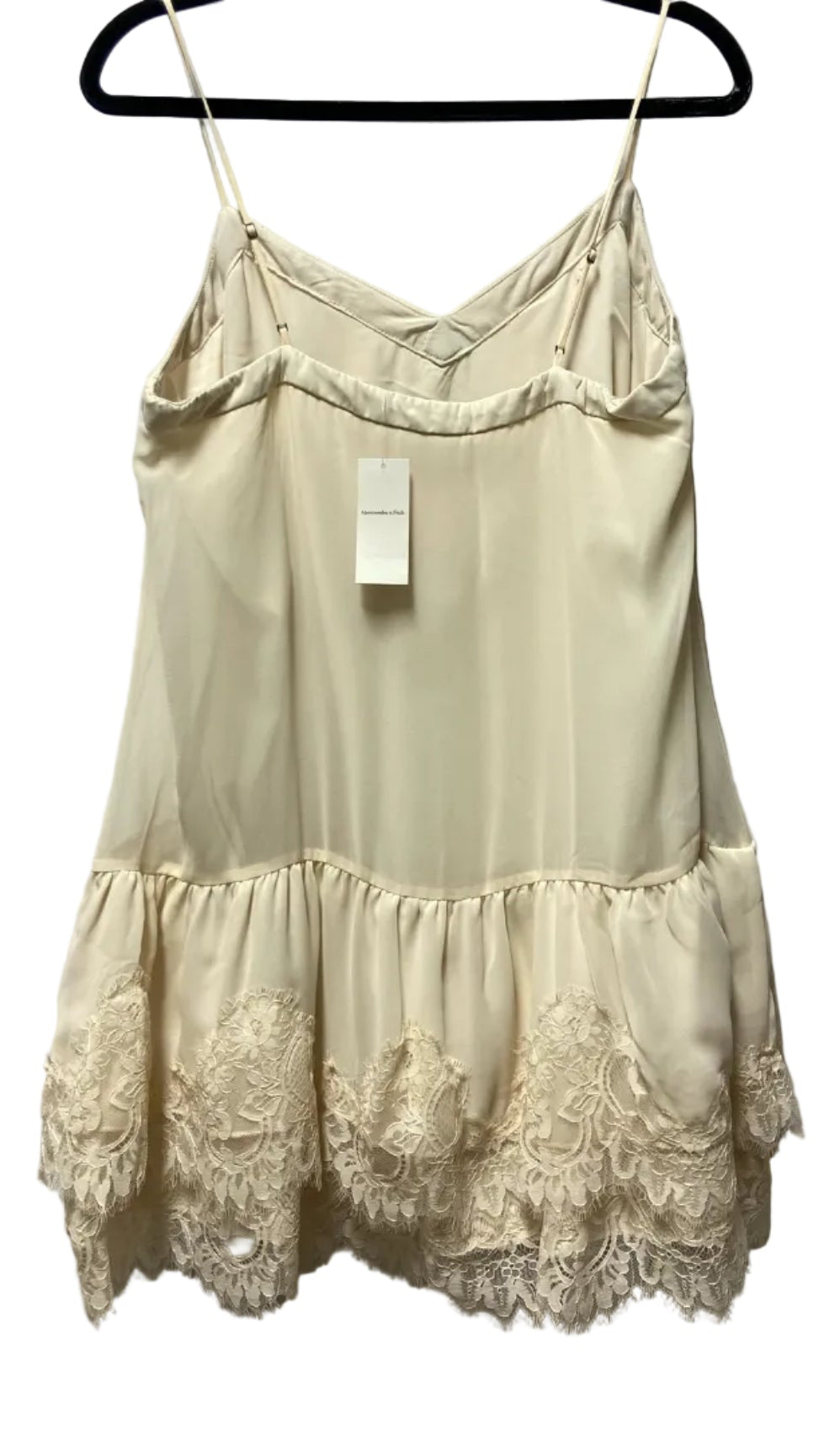Size L PETITE Abercrombie Beige Lace Ladies Dress
