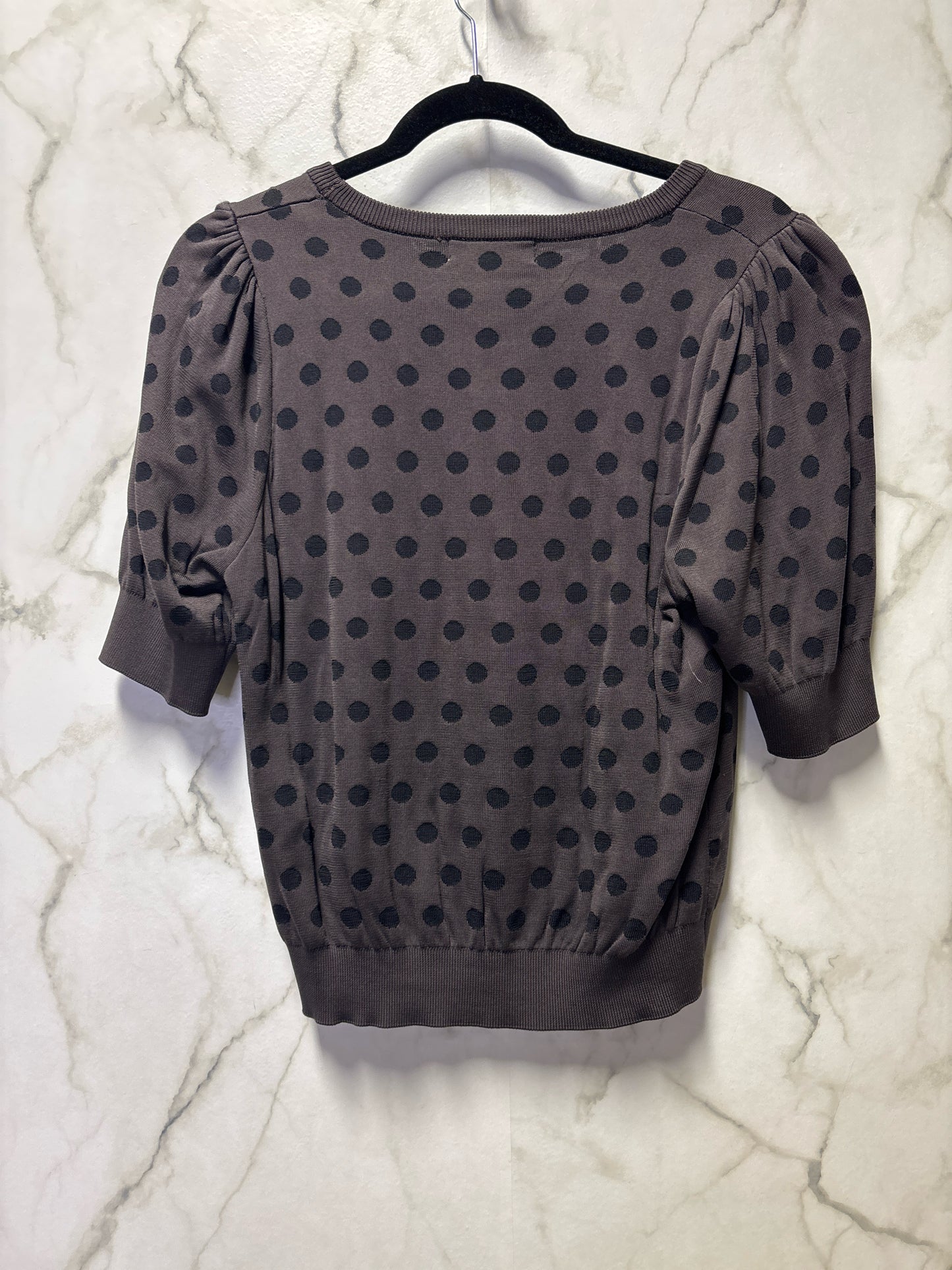 Size M Philosophy Grey Black Polka Dot Ladies Top