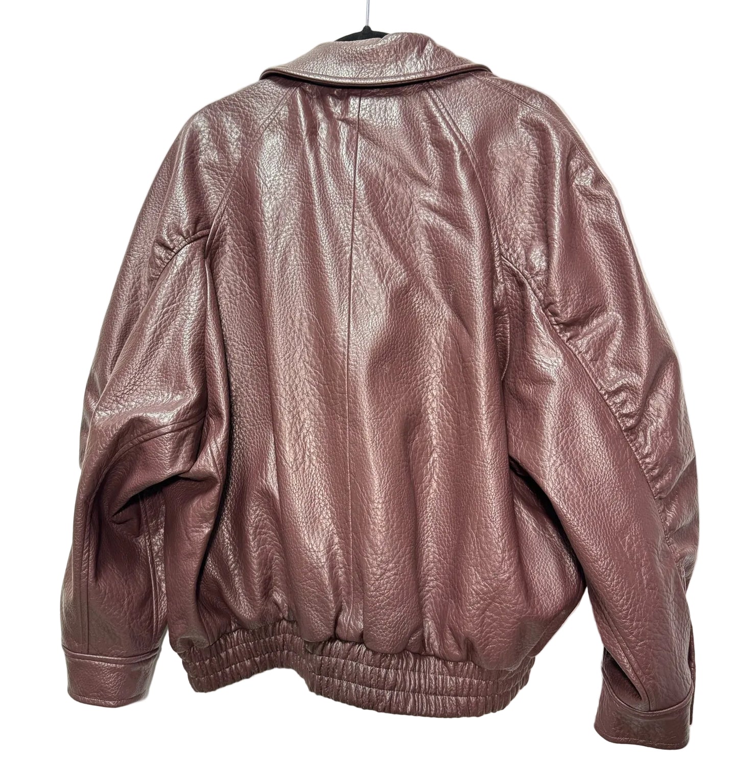 Size L Zara Brown Vegan Leather Ladies Jacket