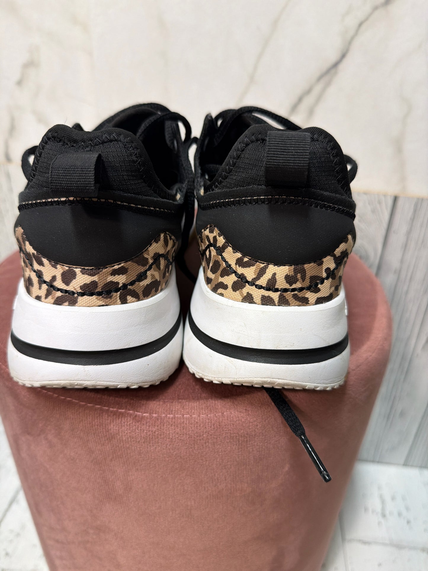Size 8 Adidas Black Brown Animal Print Ladies Footwear/Ladies