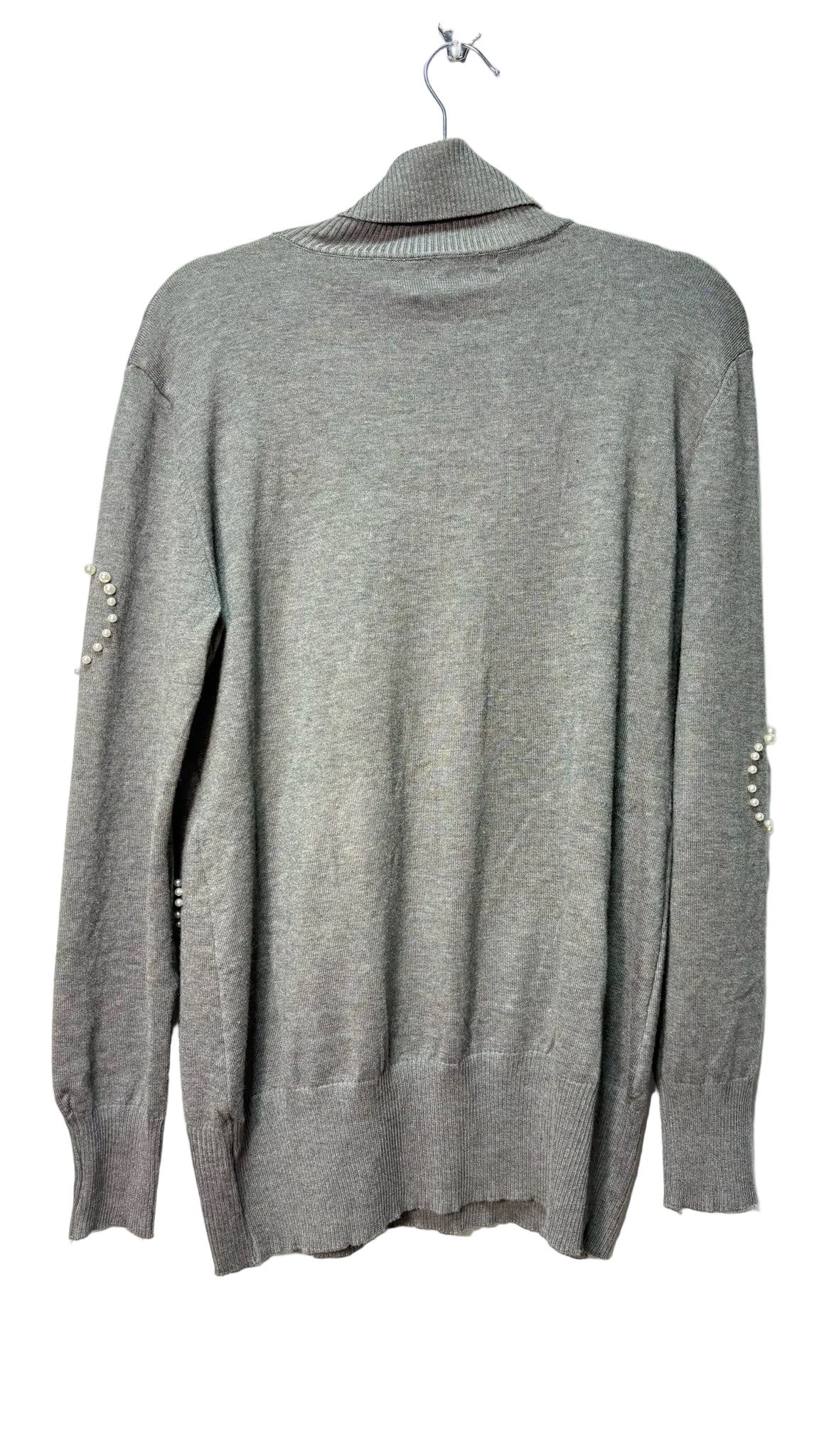 Size M Grey Pearls Ladies Top