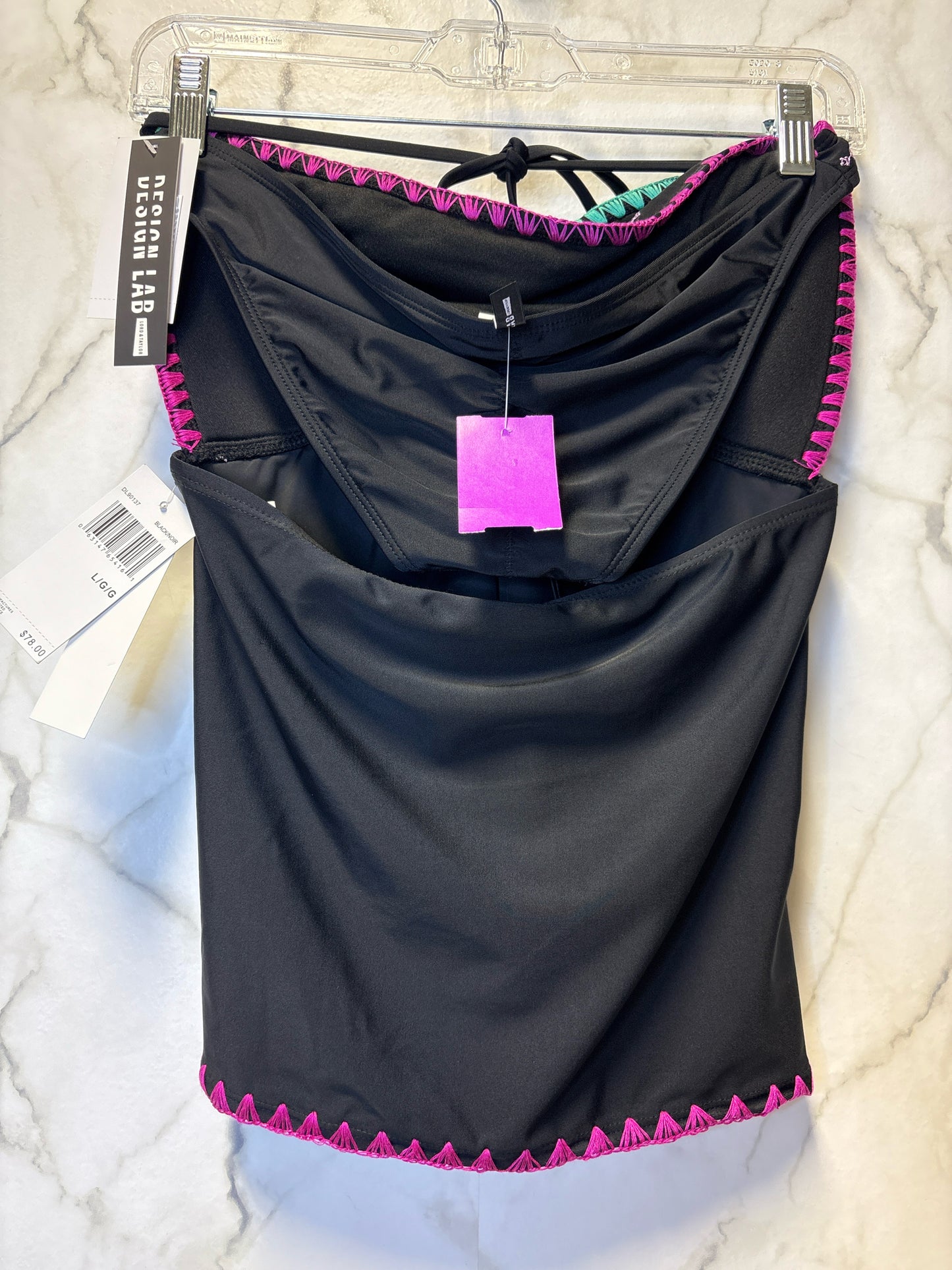 Size L Design Lab Purple Black Brand New Ladies Swimsuit