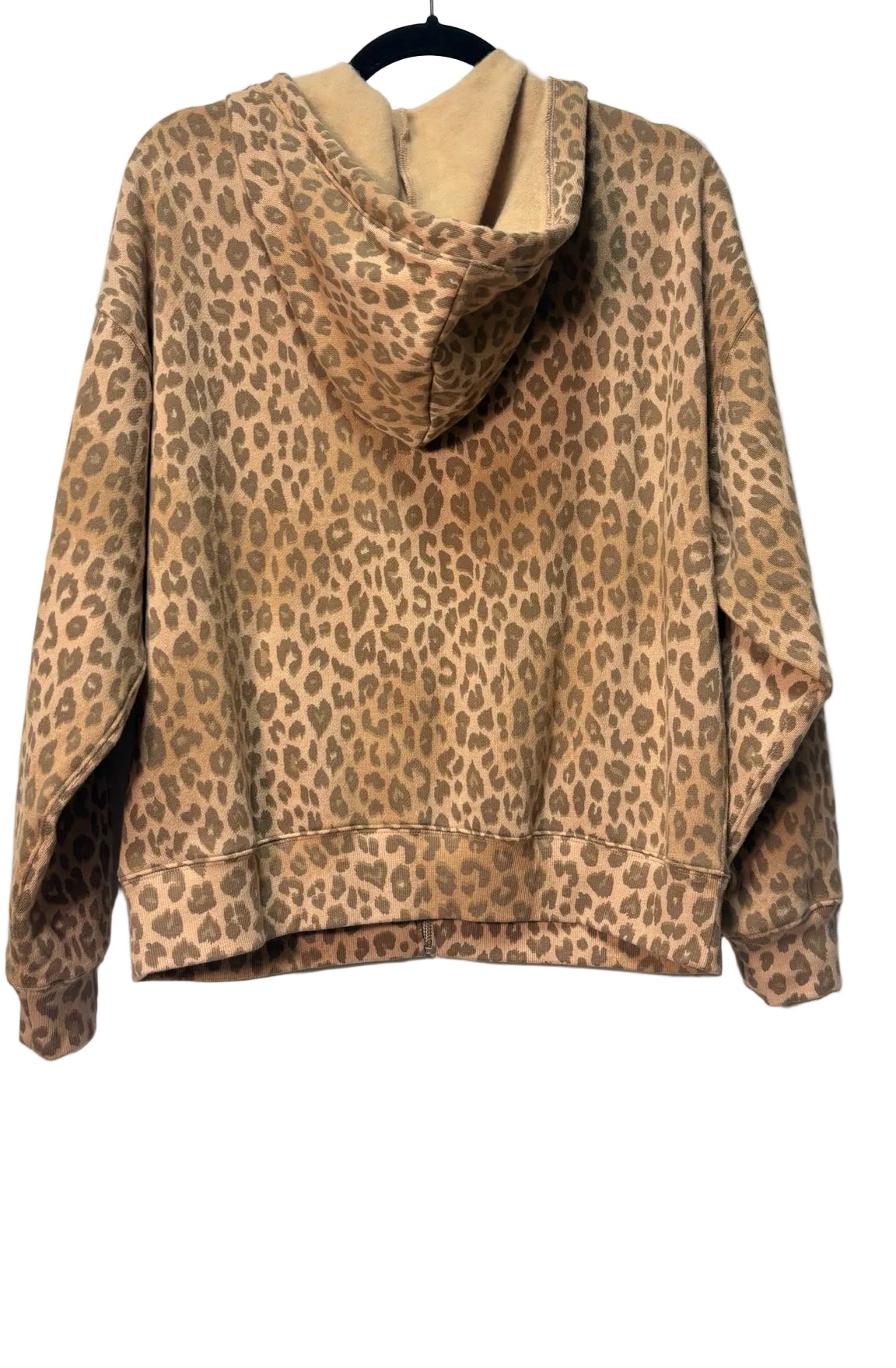 Size S pink Tan Brown Animal Print Ladies Hoodie