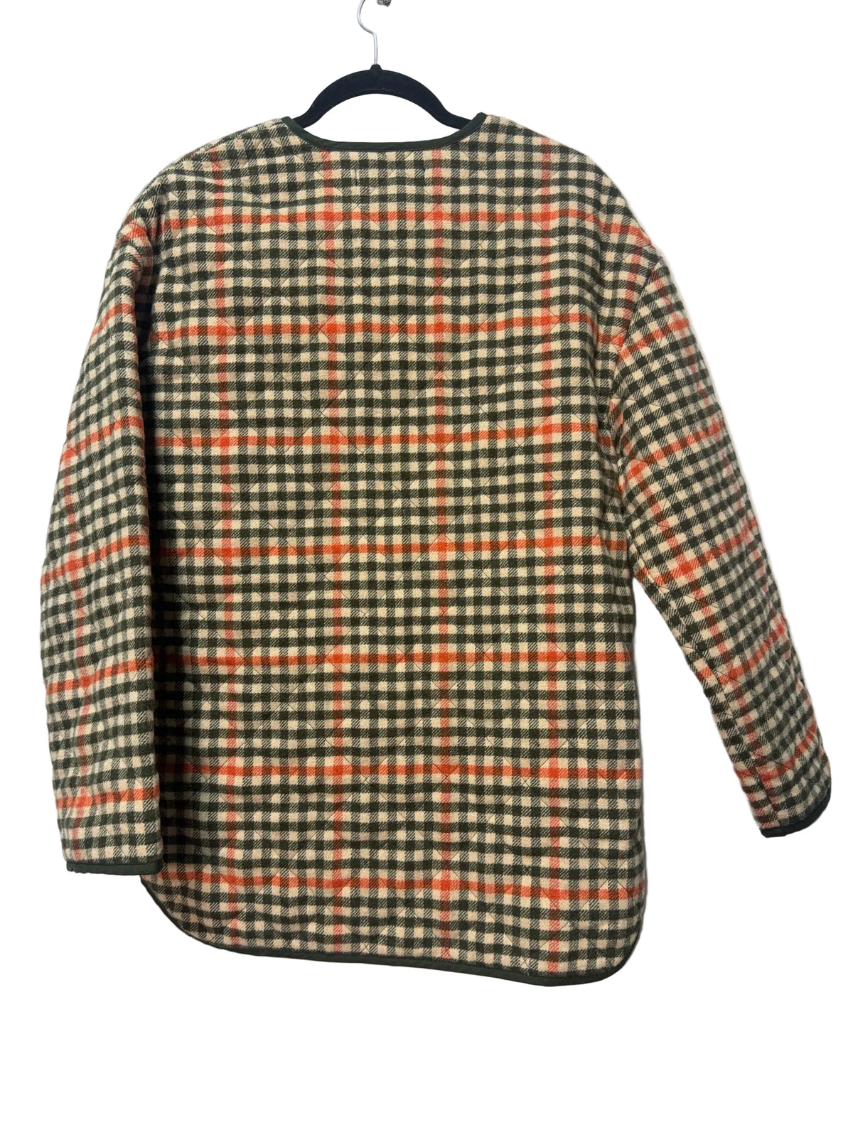 Size M Rachel Zoe Green Orange Quilted Ladies Jacket