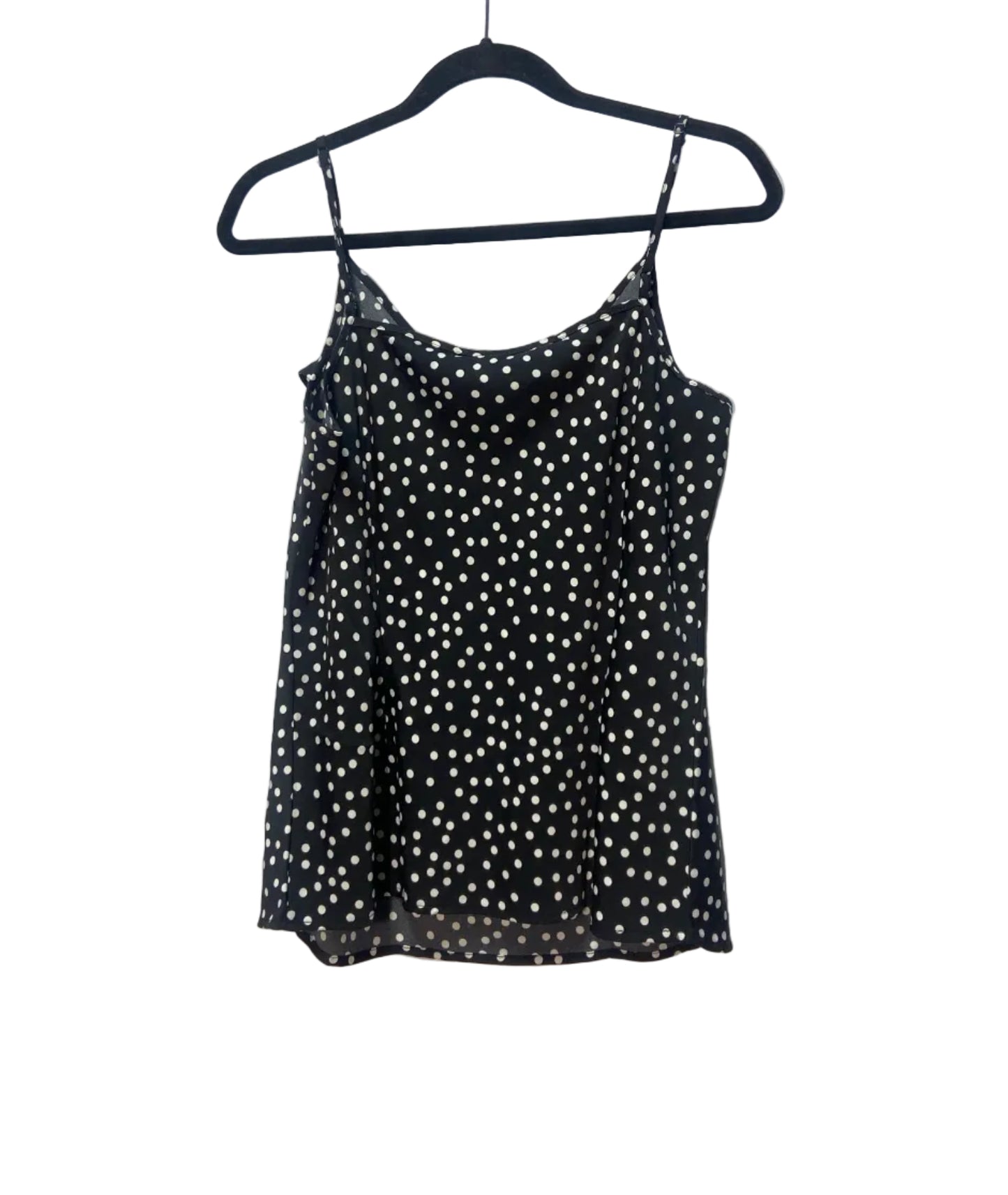 Size L Joe Black White Polka Dot Ladies Top