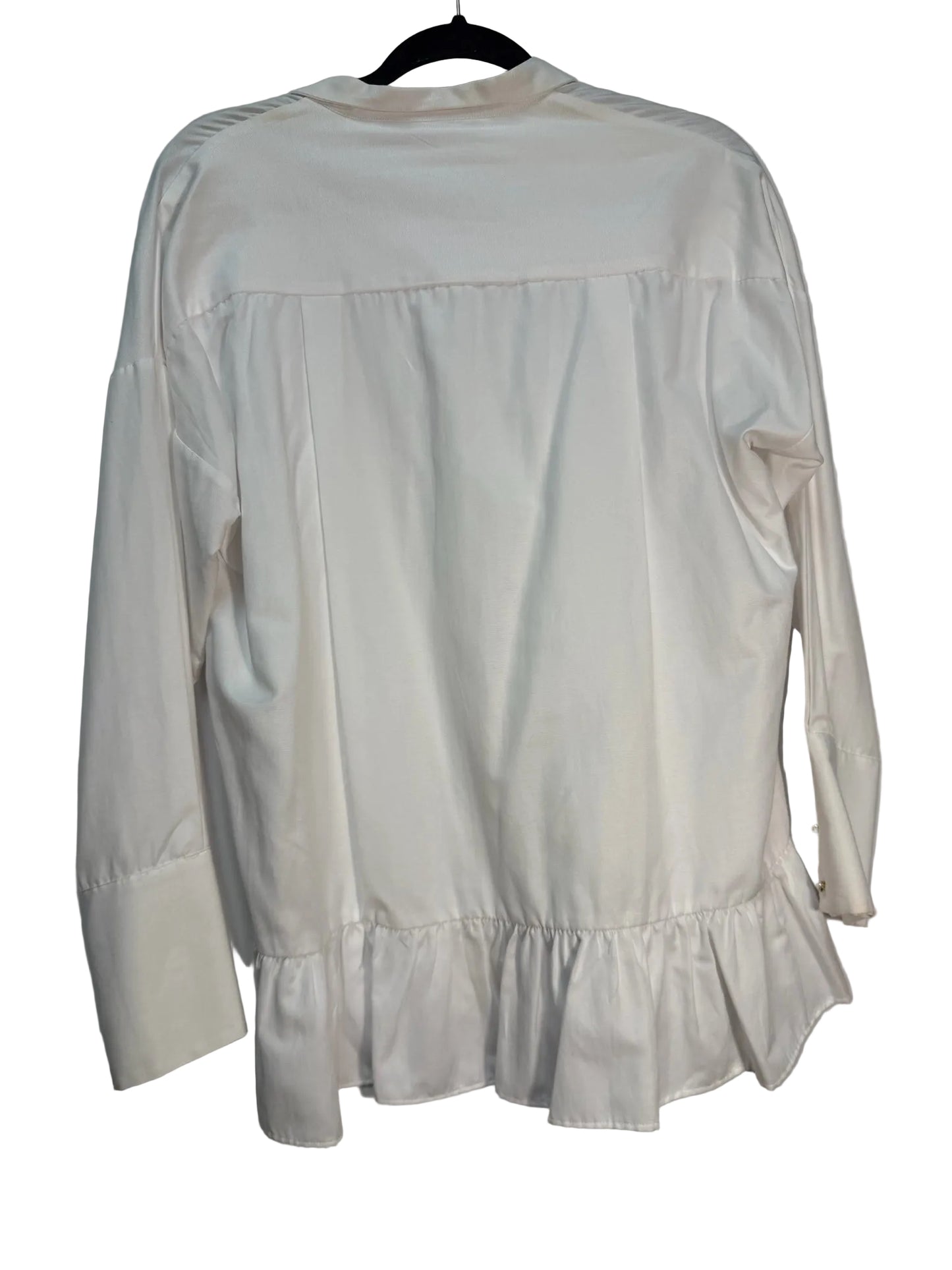 Size XS Zara White Button Up Ladies Long Slvd Top