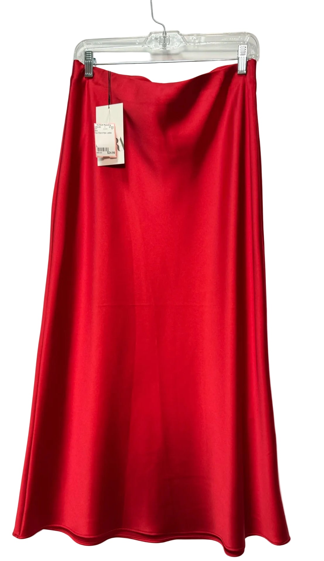 Size L Zara Red Brand New Ladies Skirt