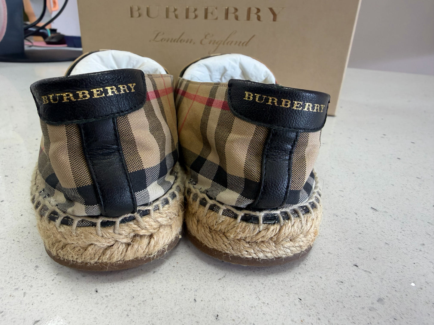 Burberry Brown Plaid Ladies Footwear/Ladies
