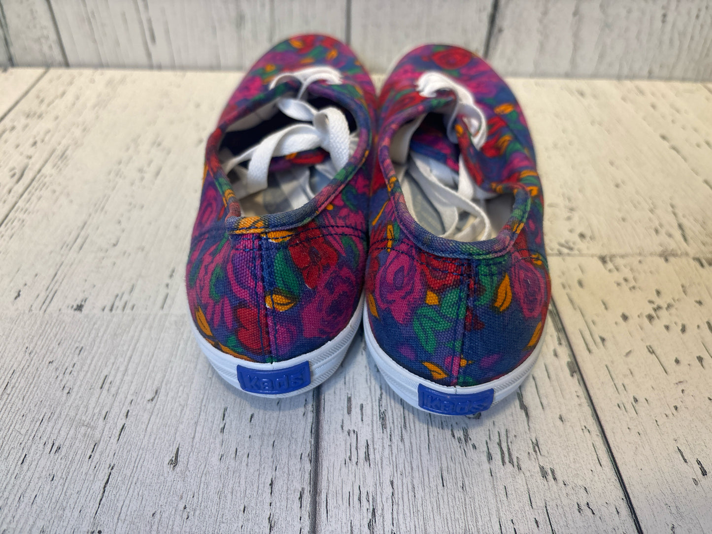 Size 9.5 Keds Blue Purple Floral Ladies Footwear/Ladies