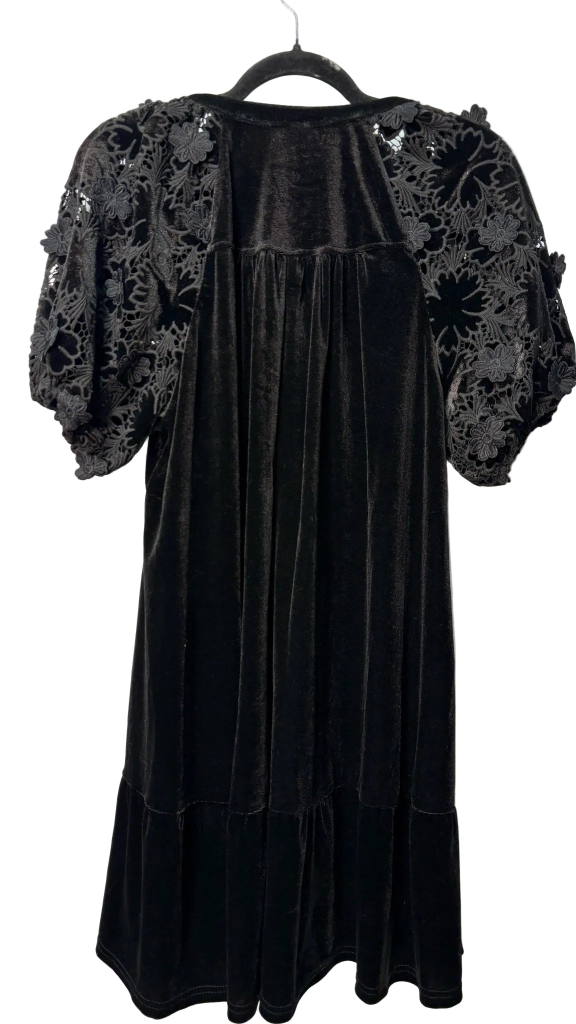 Size L Black Velour Ladies Dress