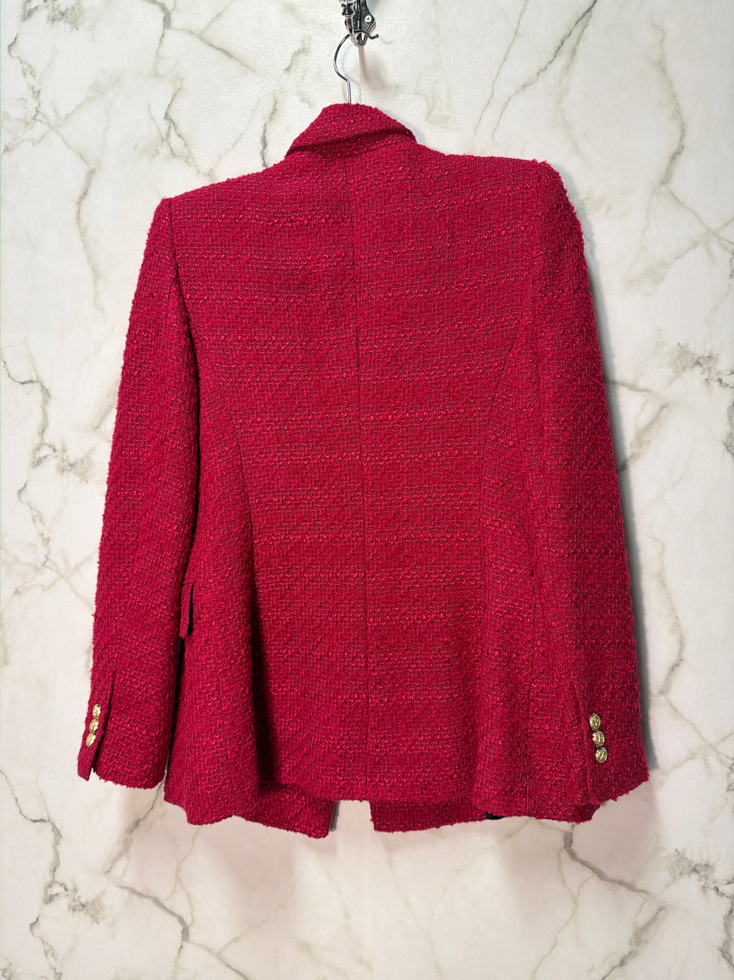 Size S Zara Pink Gold buttons Ladies Blazer