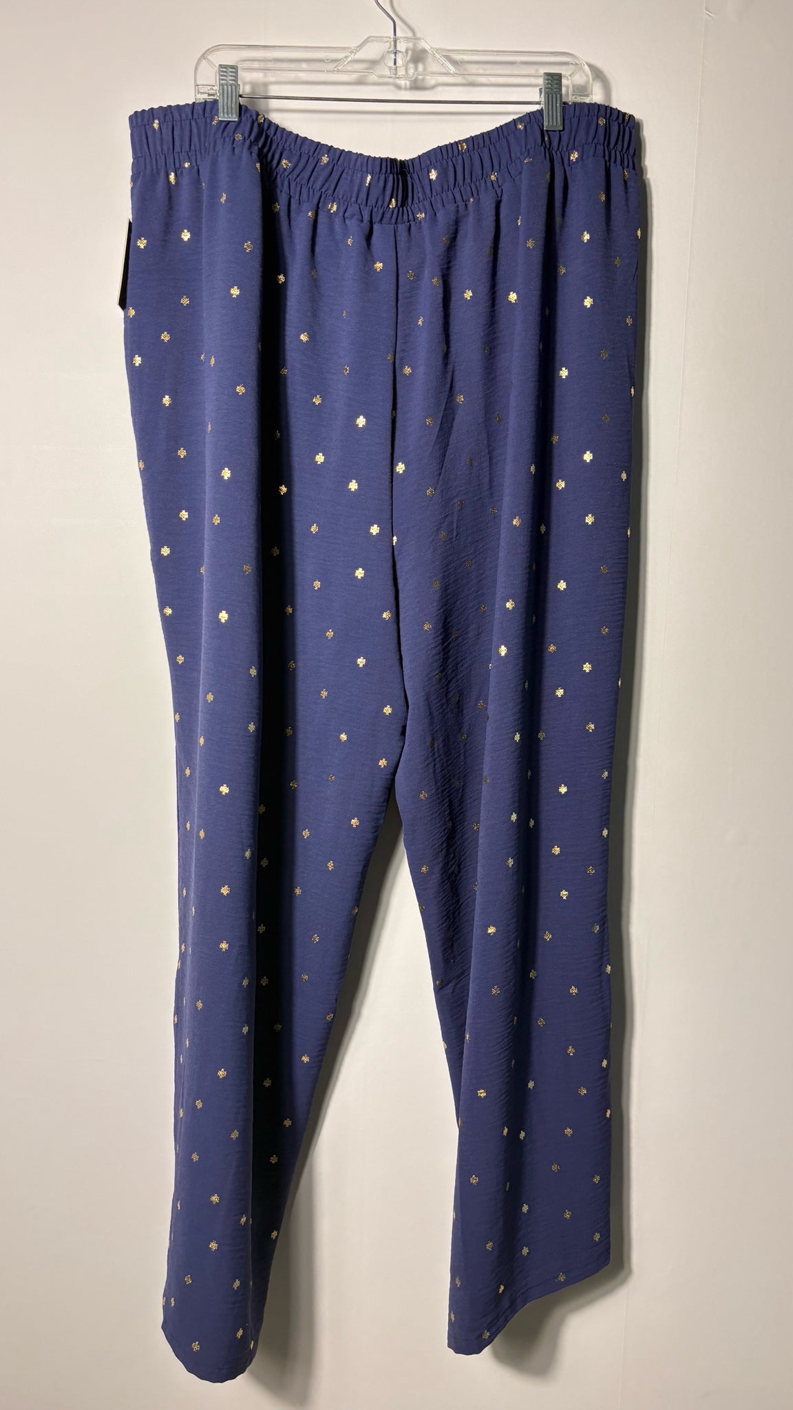 Size 3X Navy Gold Ladies Brand New Pants