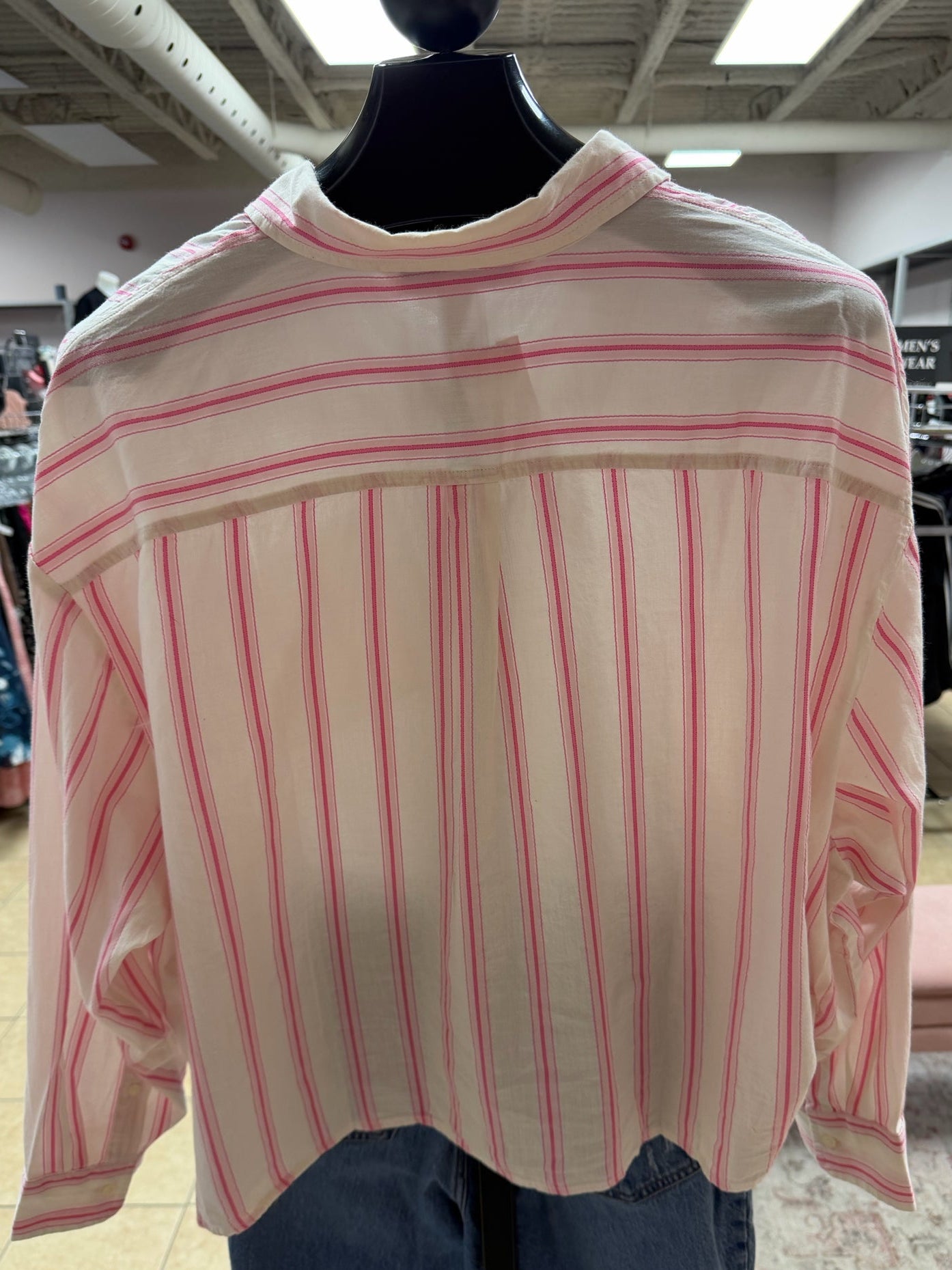 Size 3X Old Navy White Pink Stripe Ladies Top