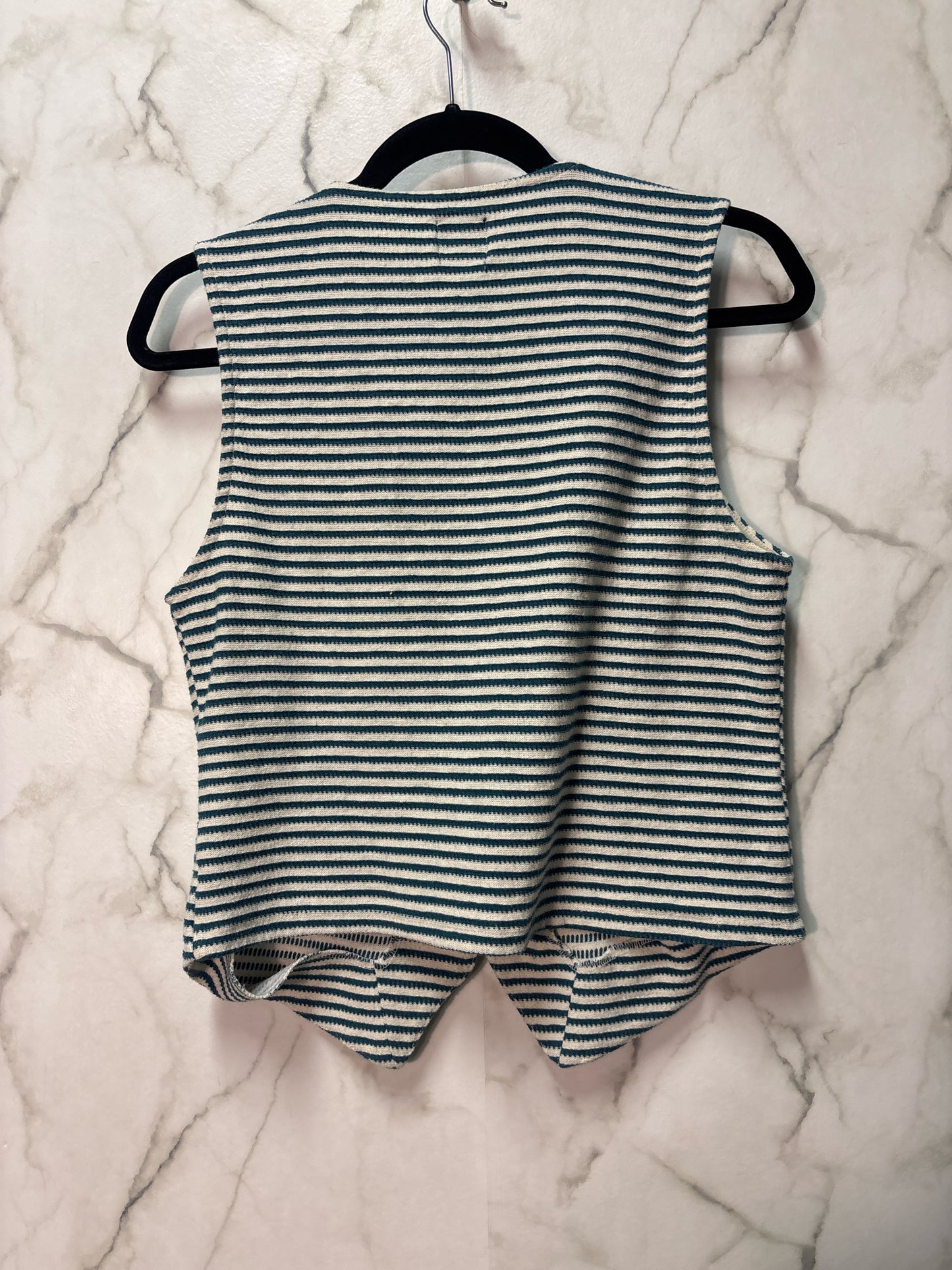 Size M Zara White Blue Stripe Ladies Vest