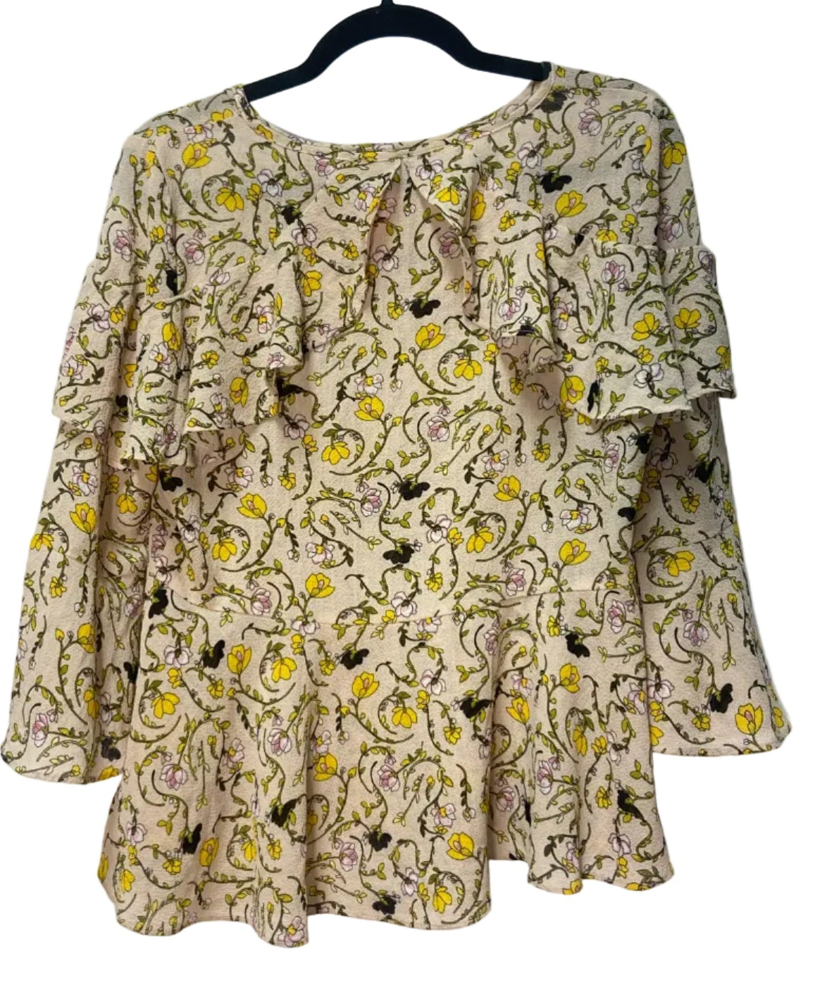 Size S Pink Multi Floral Ladies Long Slvd Top