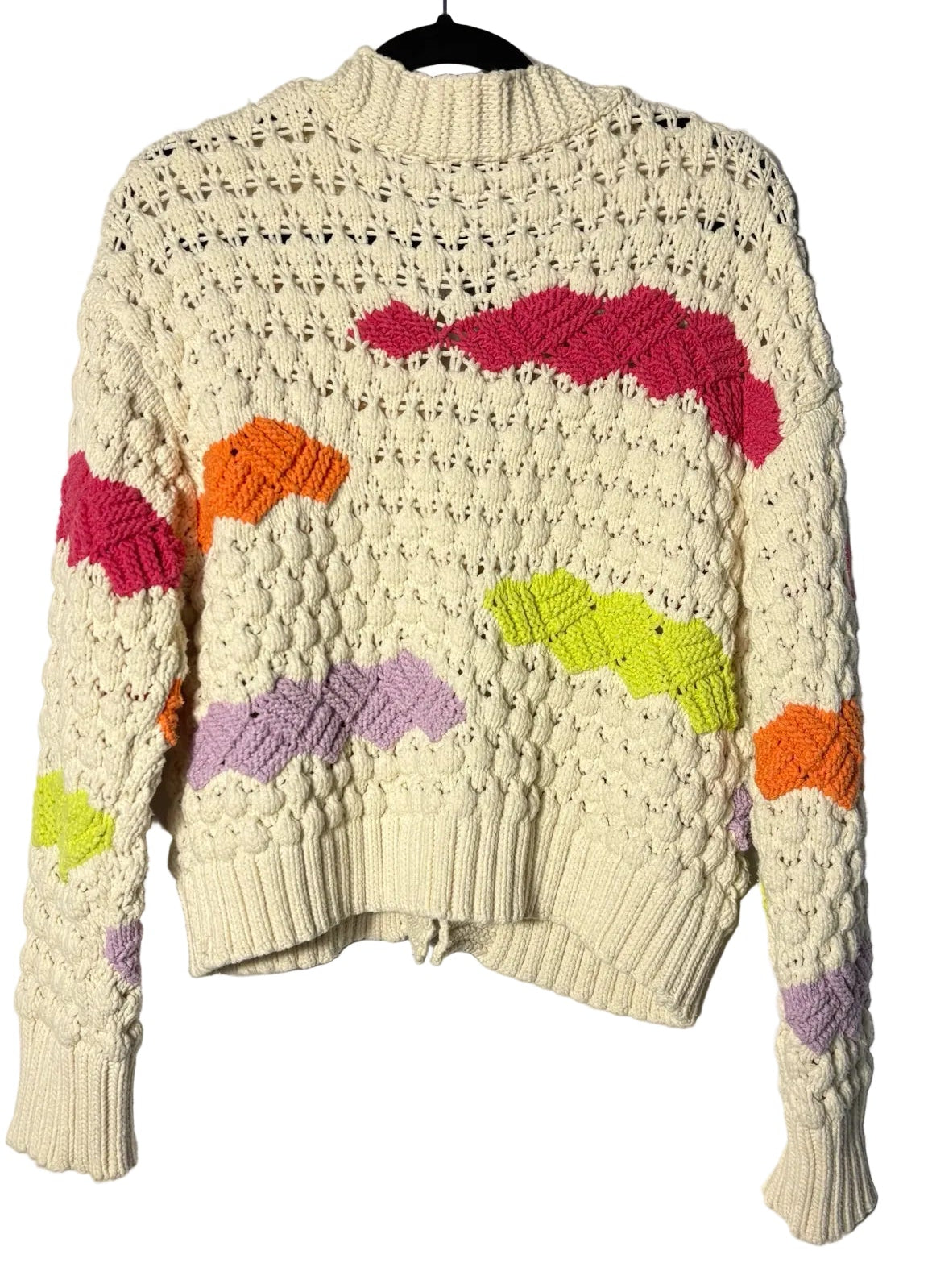 Size M Zara White Pink Knit Ladies Top
