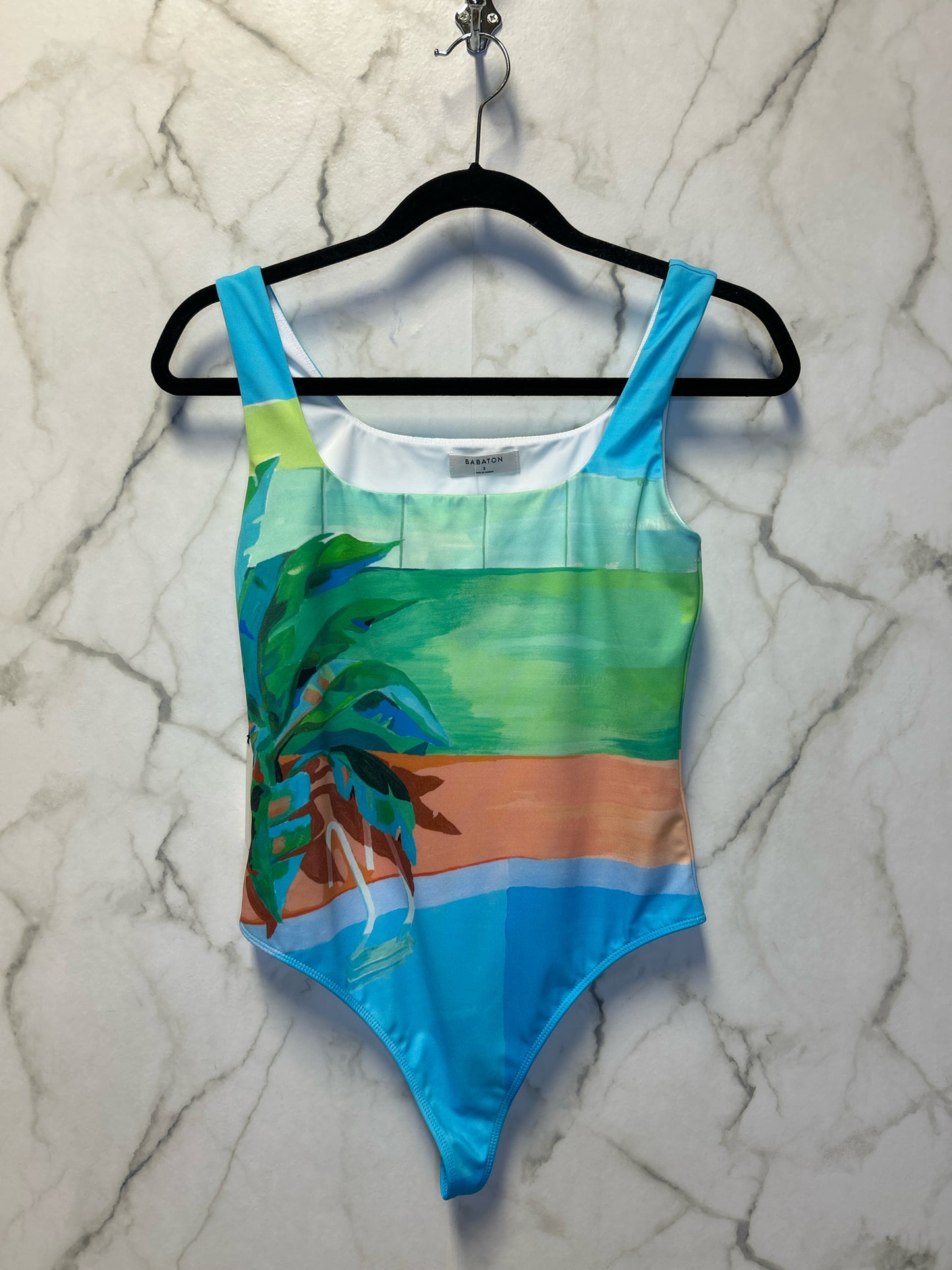 Size S Babaton Blue Peach Brand New Ladies Bodysuit