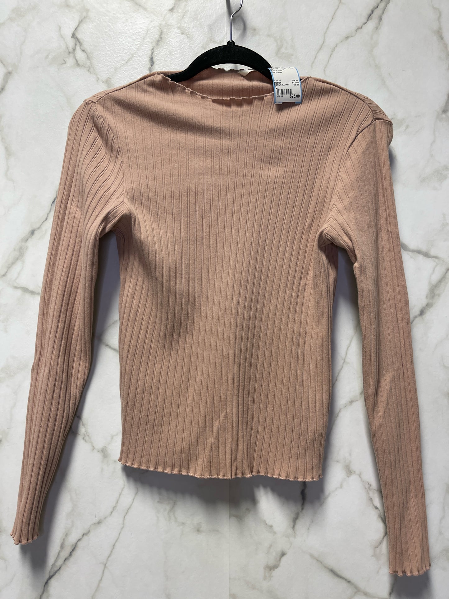 Size L Rylee + Crew Pink Ladies Top
